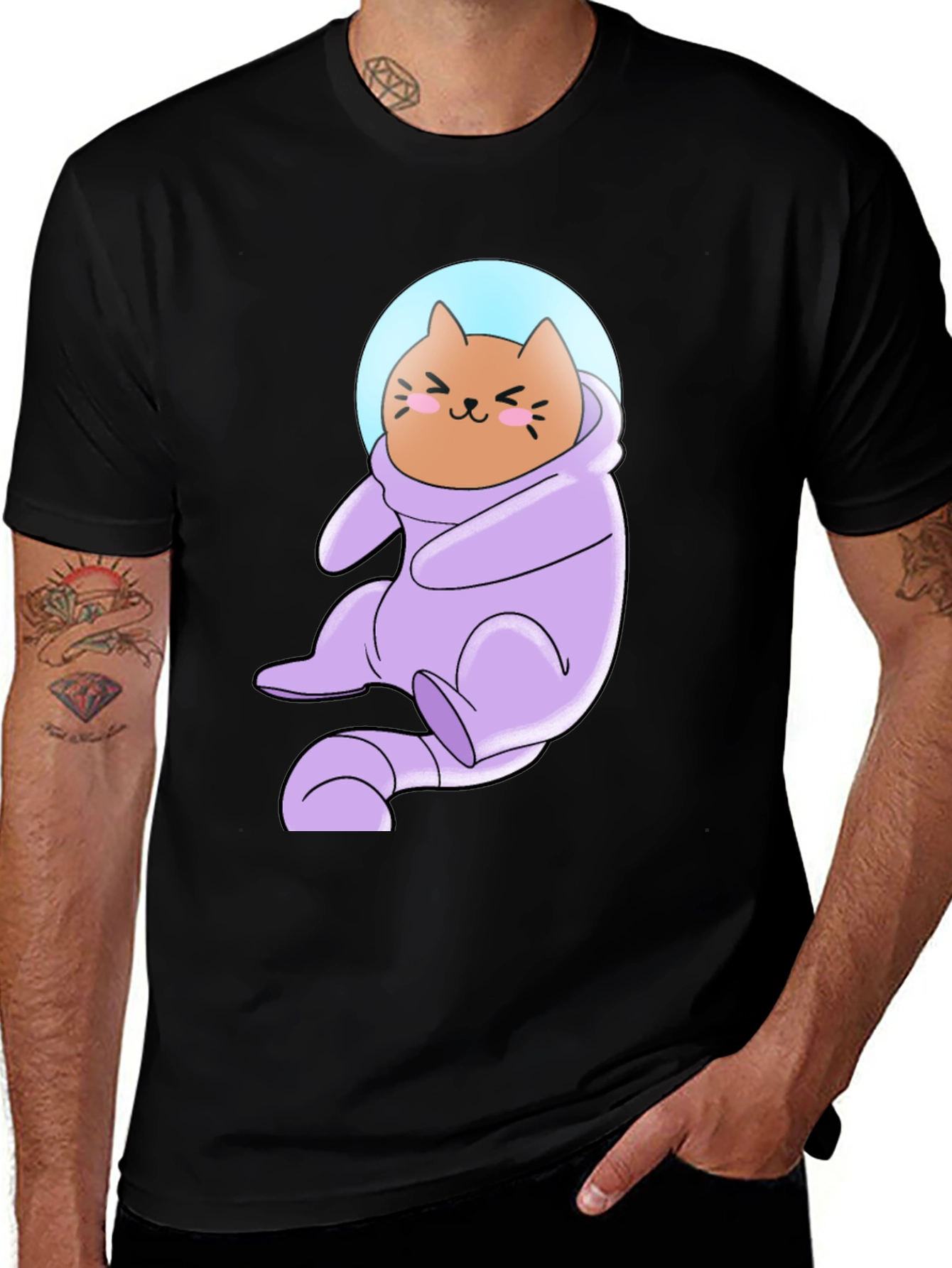 Variant 4 of Cool Cat Astronaut T-Shirt