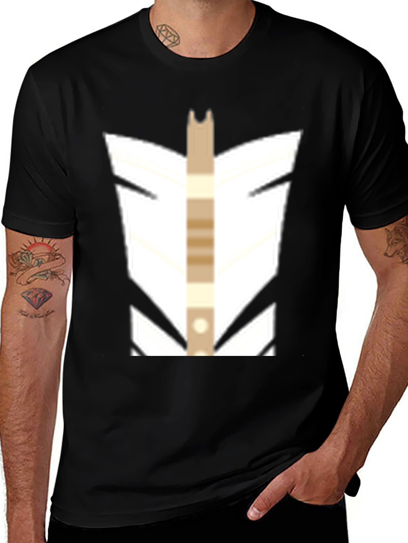 Variant 28 of Geometric Graphic Print Tee - Modern Style