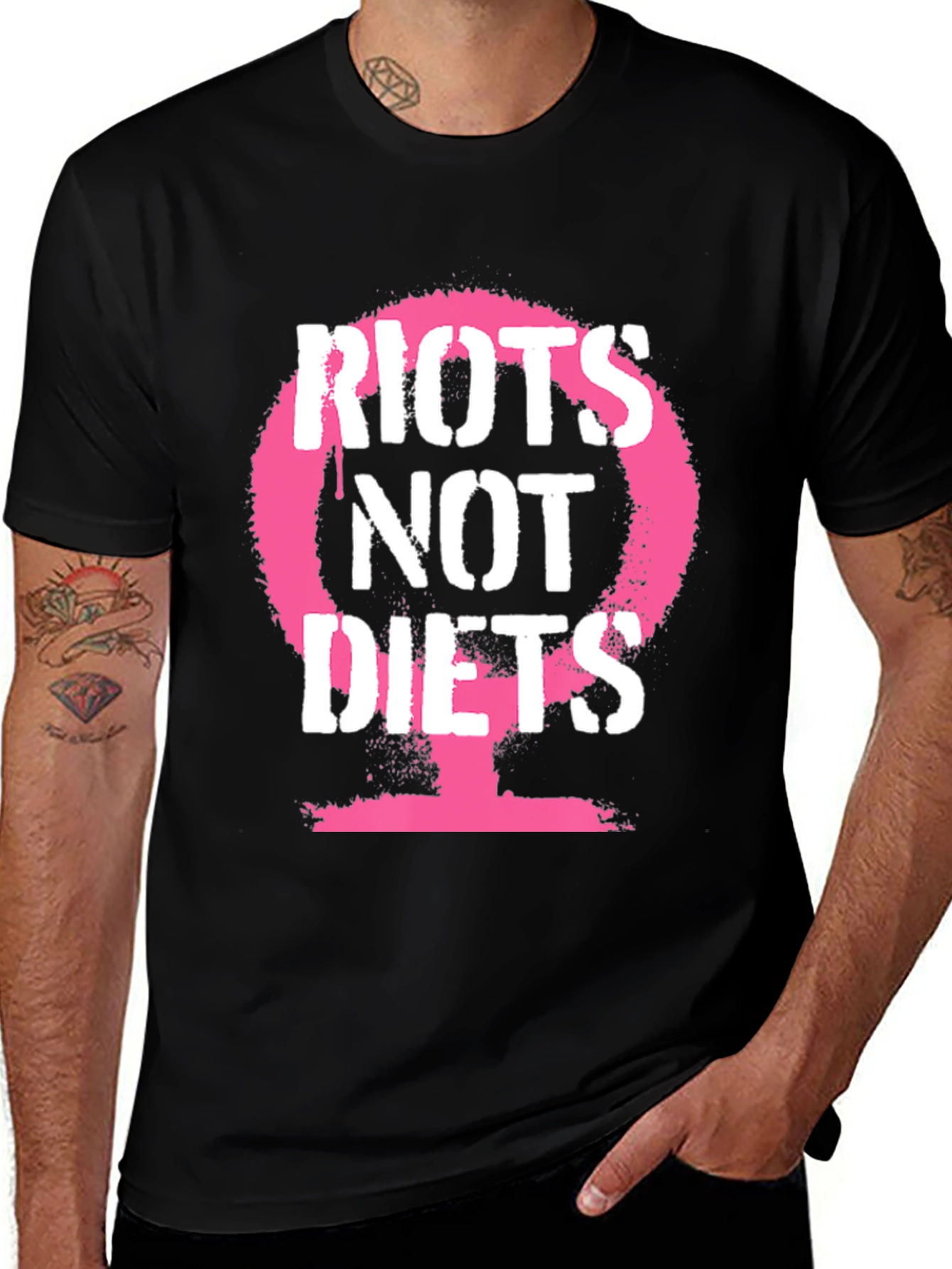 Riot Not Diets Graphic Tee - Black