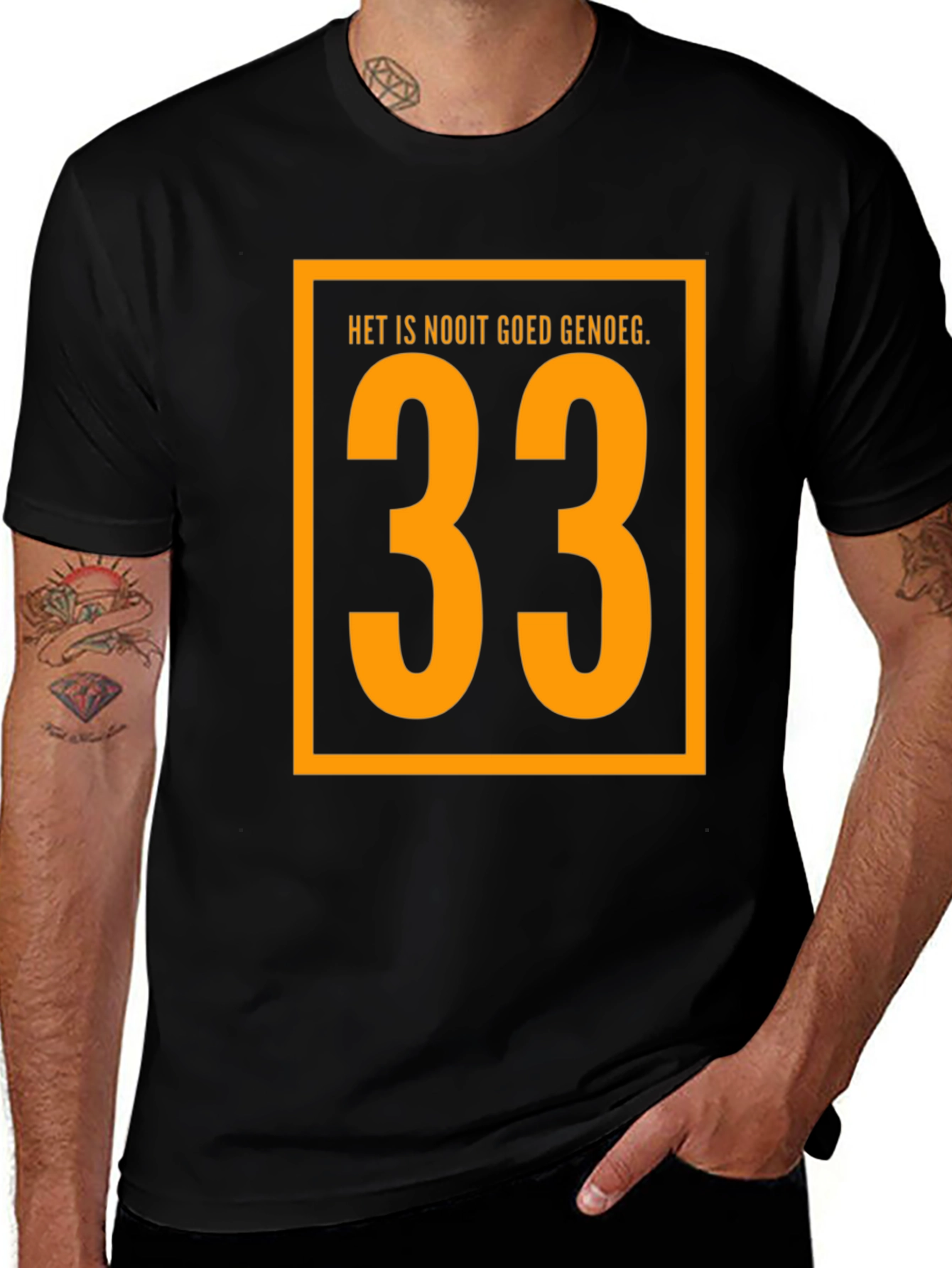 Variant 22 of Het Is Nooit Goed Genoeg T-Shirt - Number 33 Graphic Tee