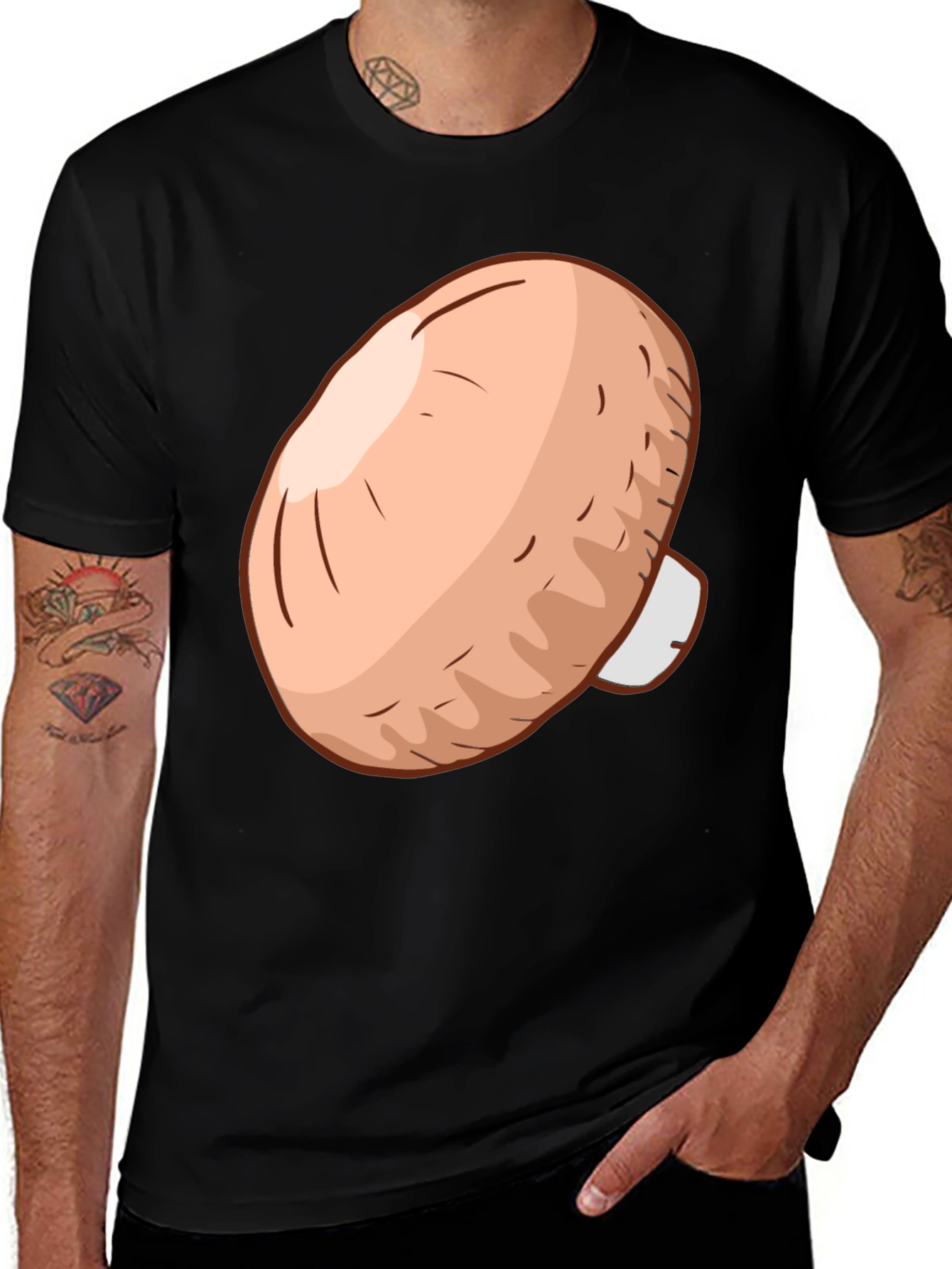 Variant 19 of Mushroom Graphic Tee - Fun Foodie T-Shirt