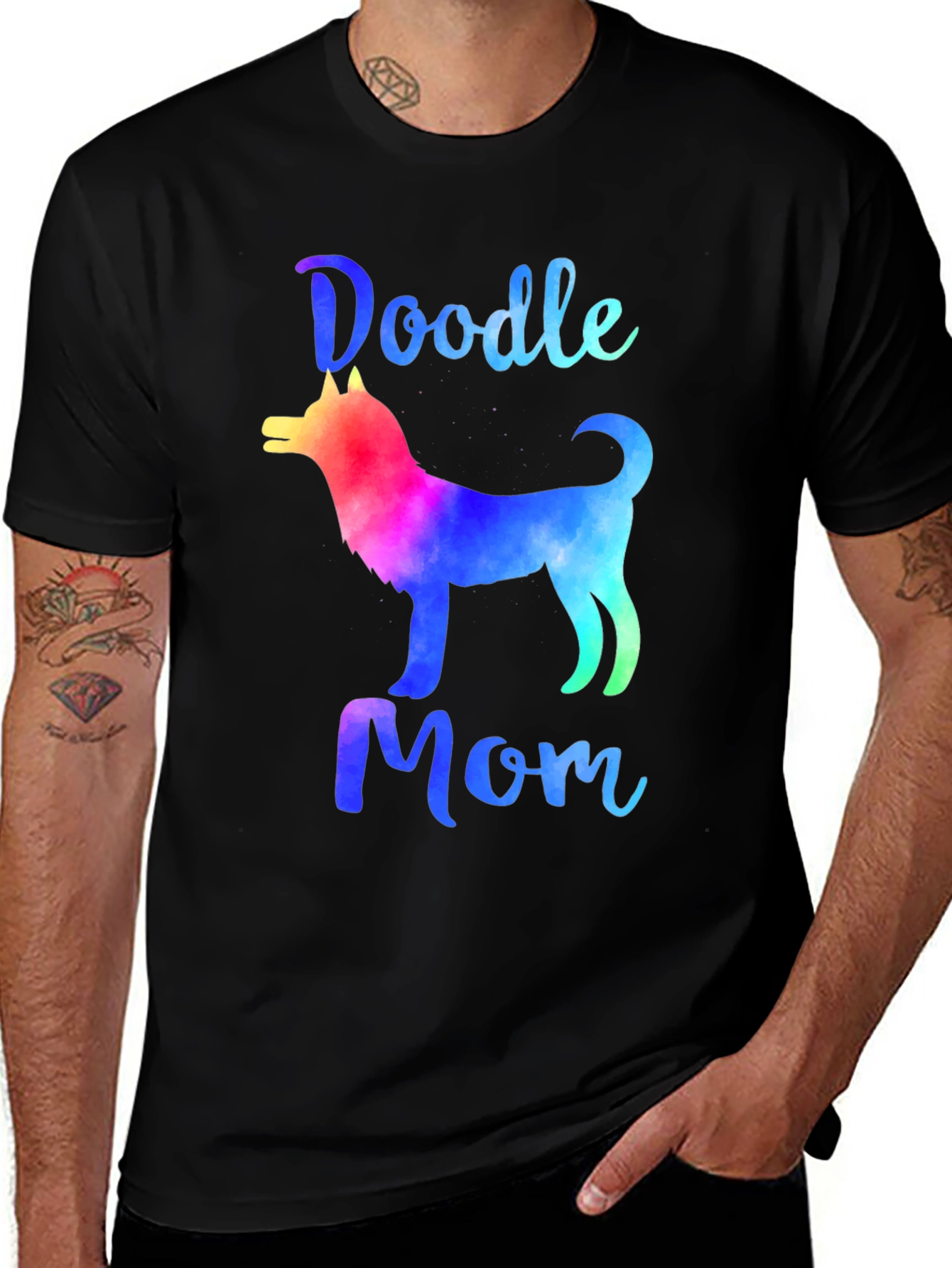 Doodle Mom T-Shirt - Watercolor Dog Lover Tee