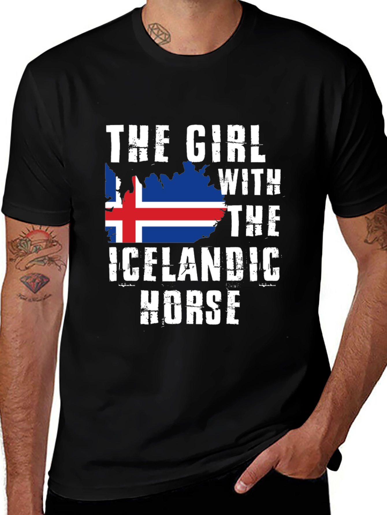 Variant 25 of Icelandic Horse Girl T-Shirt
