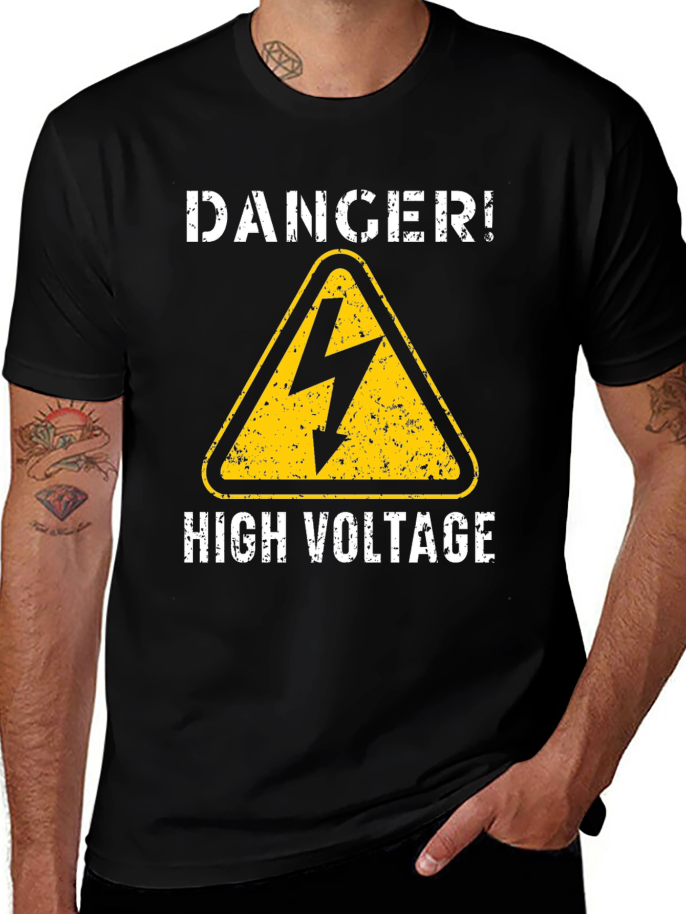 Variant 26 of Danger High Voltage Graphic T-Shirt