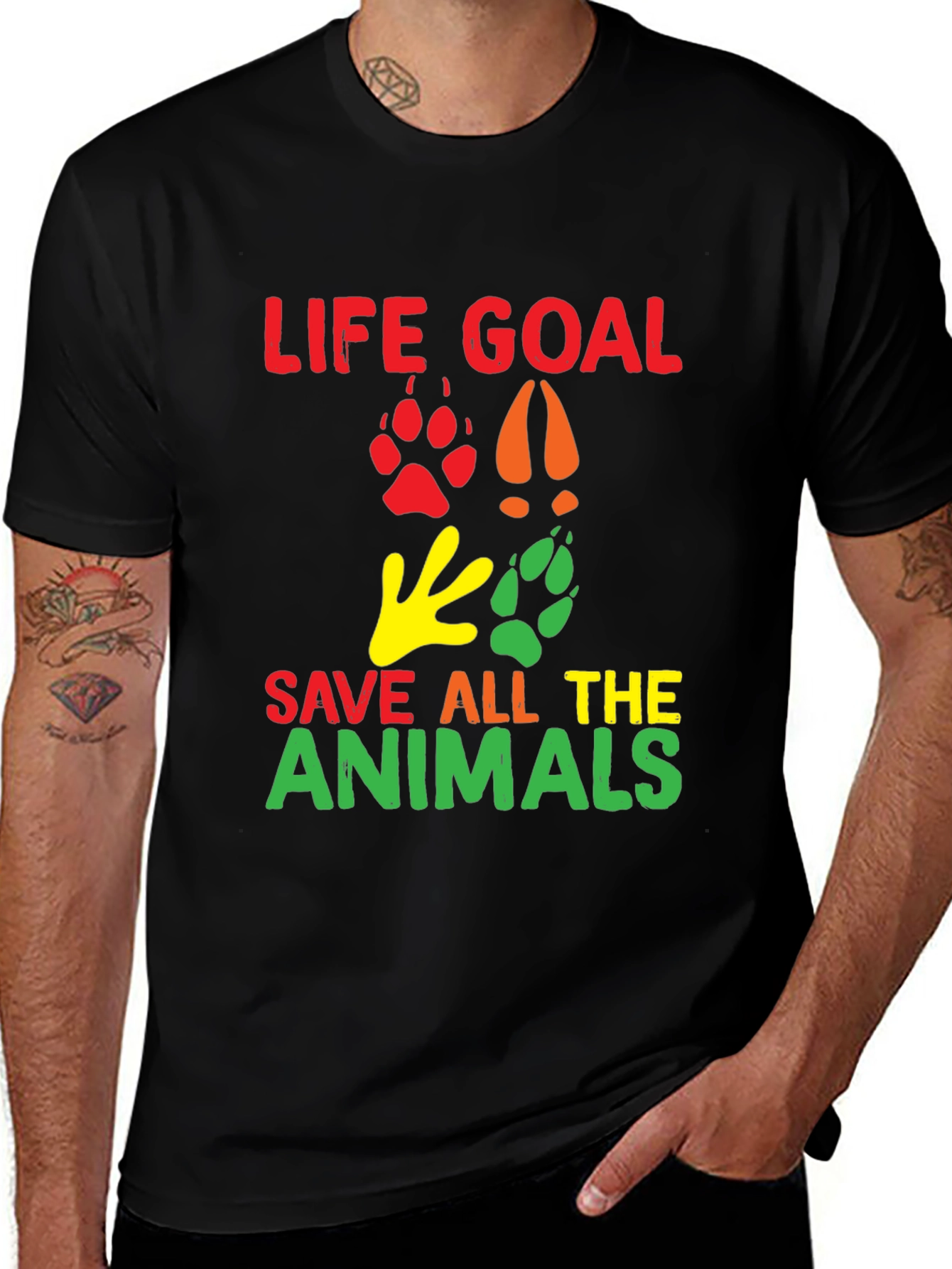 Variant 6 of Life Goal: Save All The Animals Graphic T-Shirt