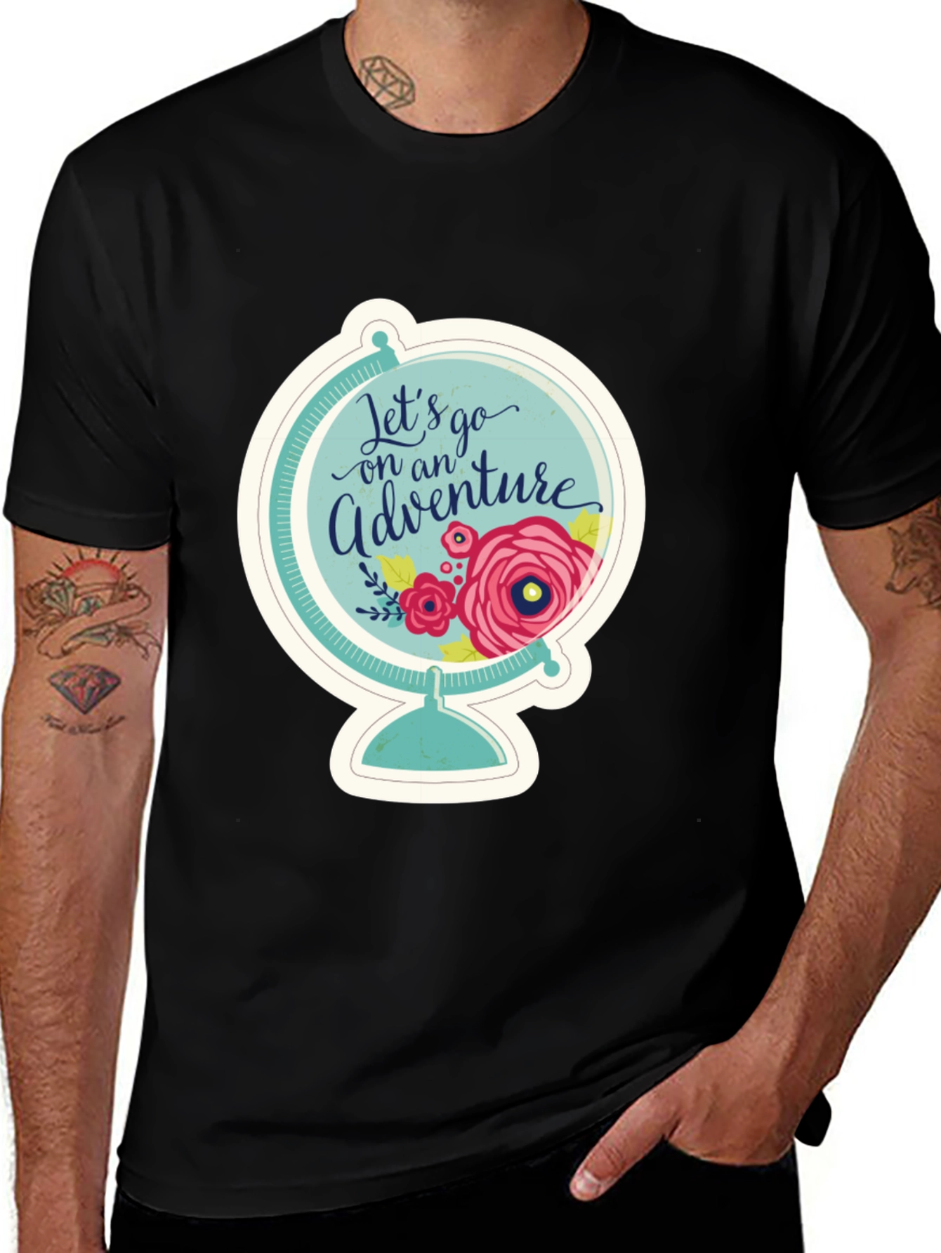 Variant 7 of Adventure Awaits Globe Graphic Tee