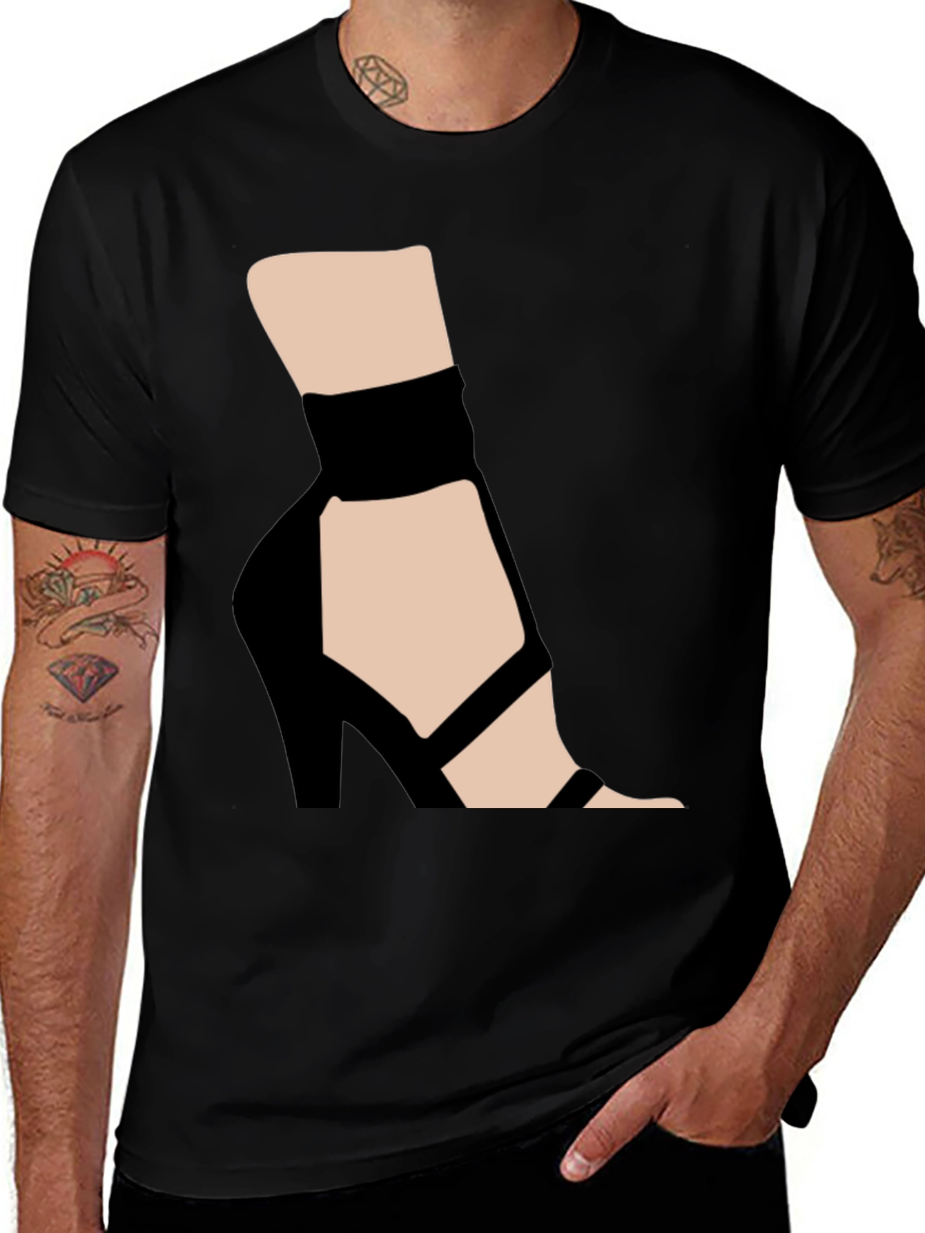 Variant 5 of Graphic Tee: High Heel Shoe Art