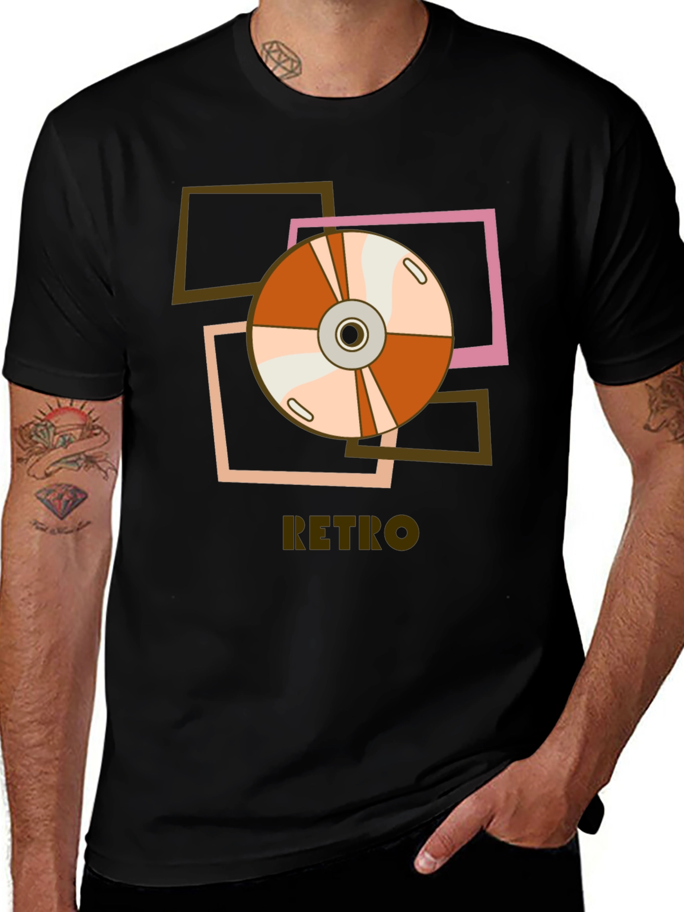 Variant 27 of Retro Disc Graphic Tee - Vintage Style T-Shirt