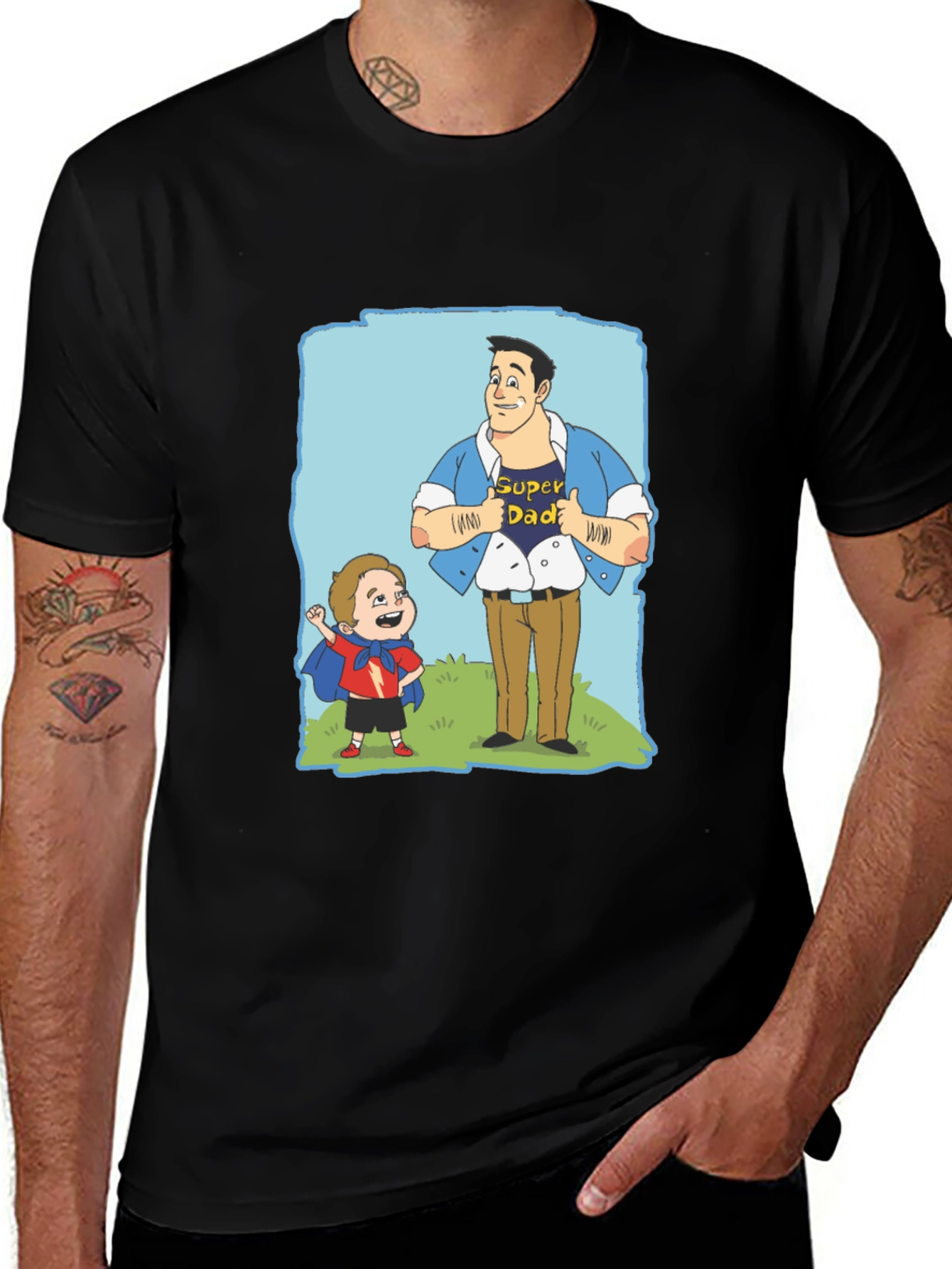 Variant 25 of Super Dad Cartoon T-Shirt
