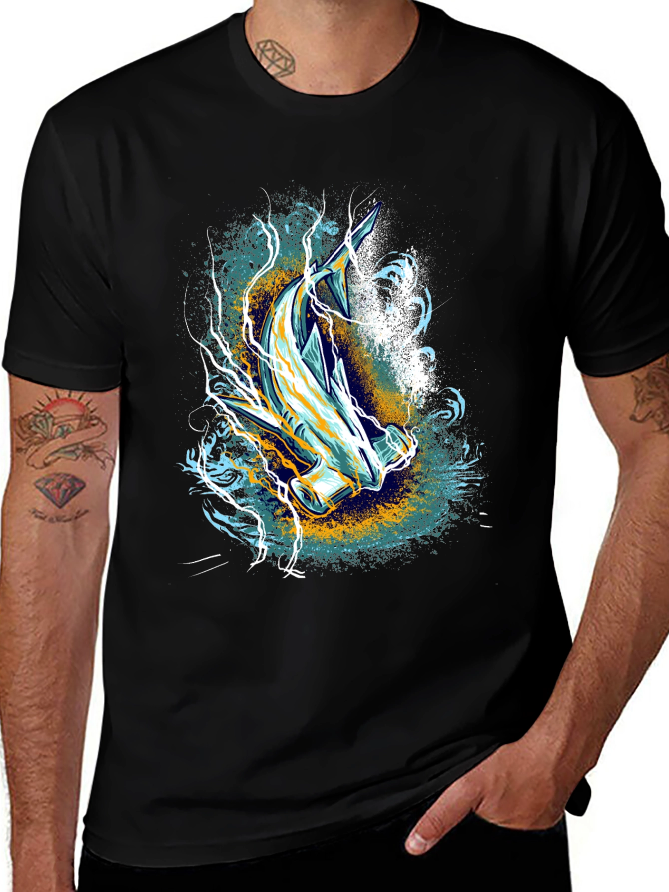 Variant 24 of Hammerhead Shark Graphic Print Tee