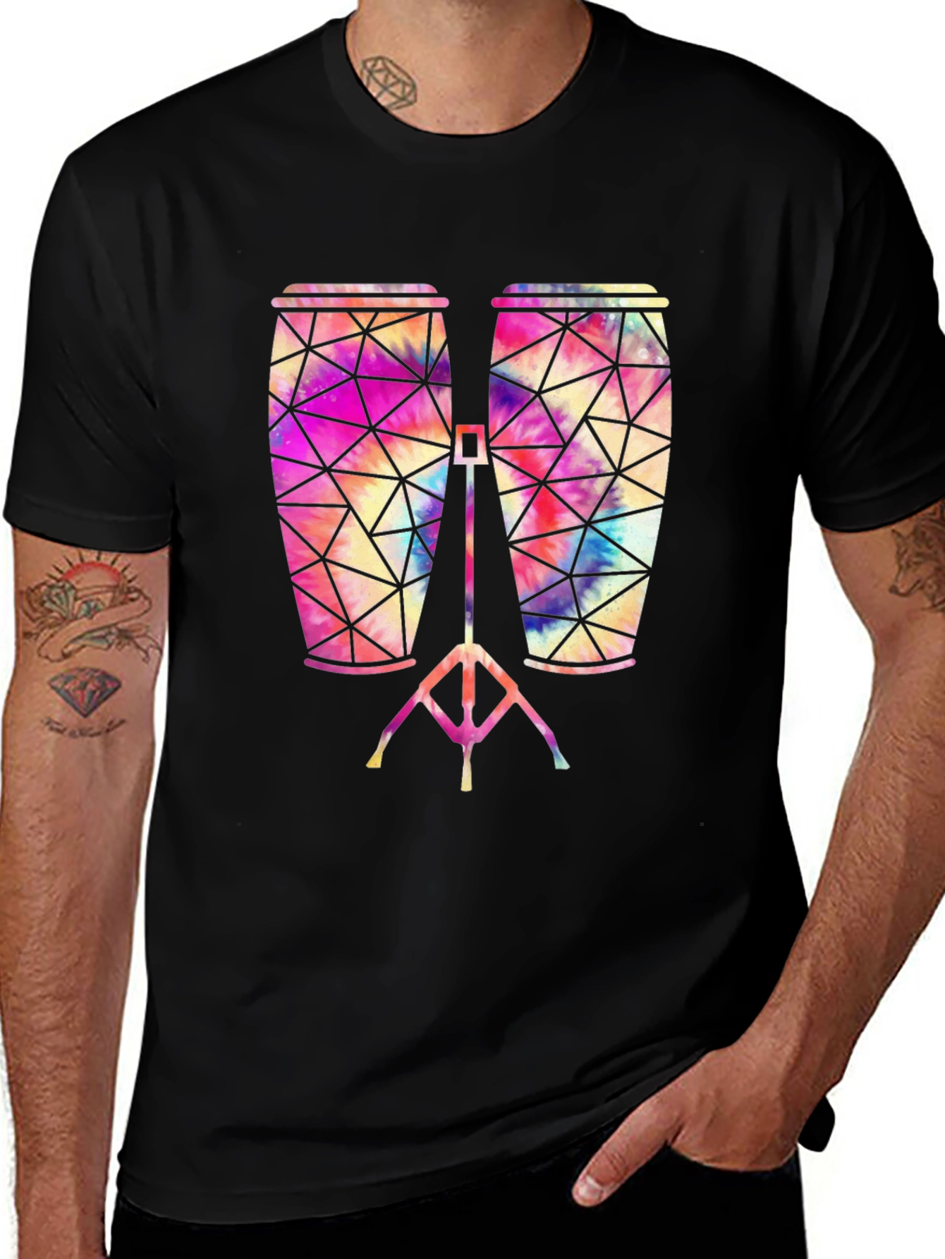 Variant 13 of Colorful Conga Drum Graphic Tee
