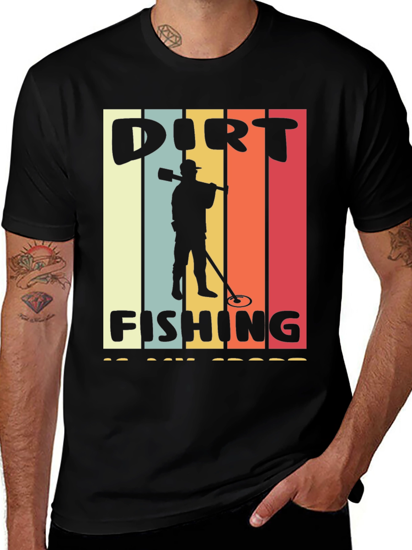 Variant 3 of Dirt Fishing T-Shirt - Metal Detecting Humor