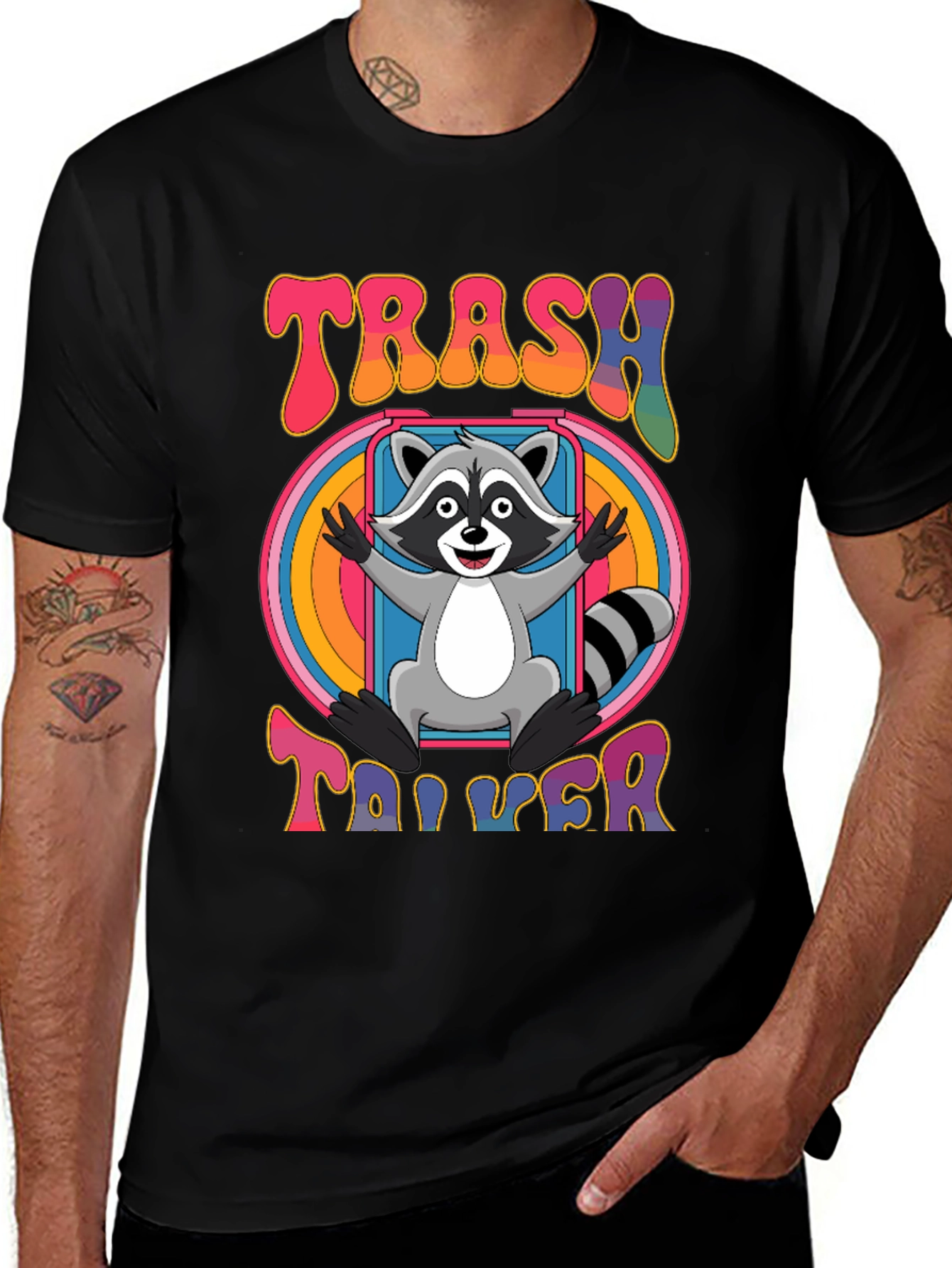 Variant 8 of Trash Talker Raccoon Graphic Tee
