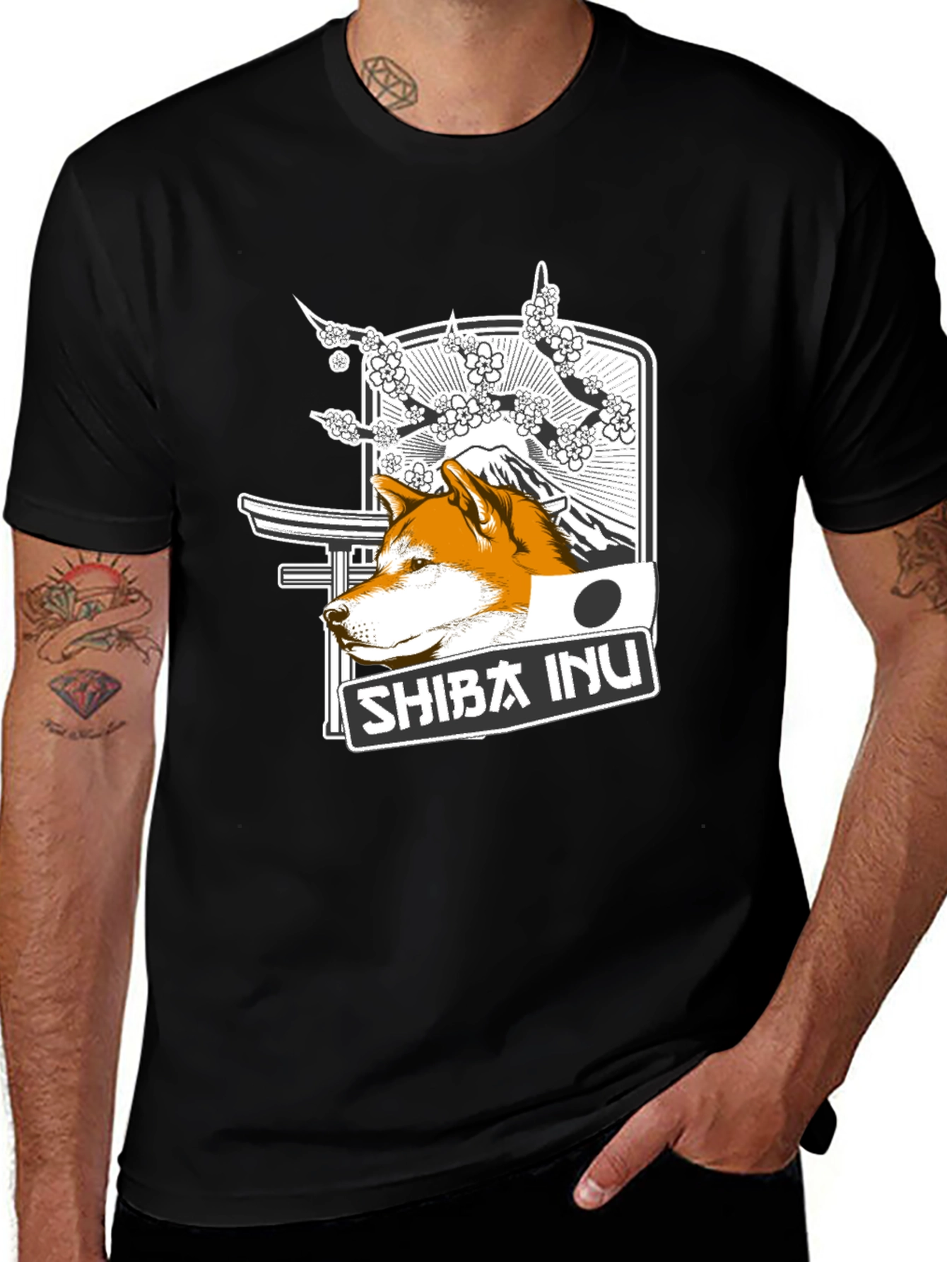 Shiba Inu Japan Style Graphic T-Shirt