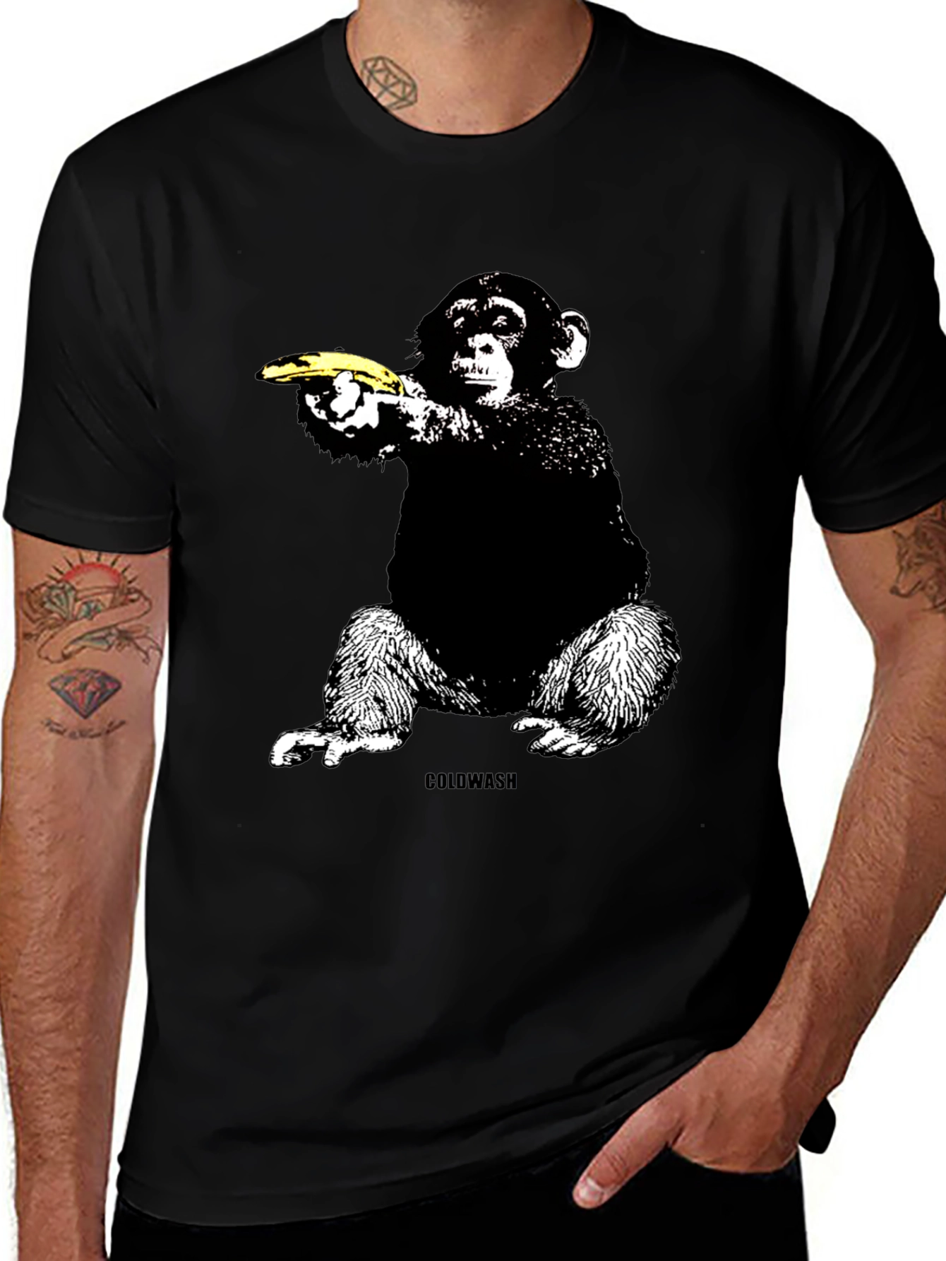 Variant 12 of Banana Gun Monkey T-Shirt - Unique Graphic Tee