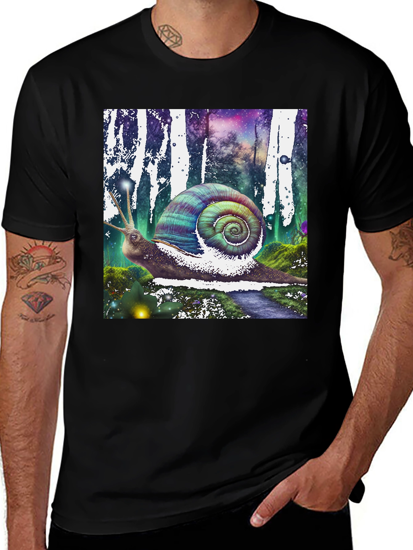 Variant 13 of Fantasy Snail Graphic Tee - Unique Design