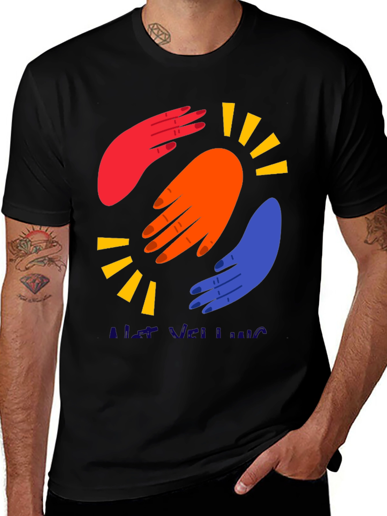 Variant 11 of Abstract Hands Graphic Tee