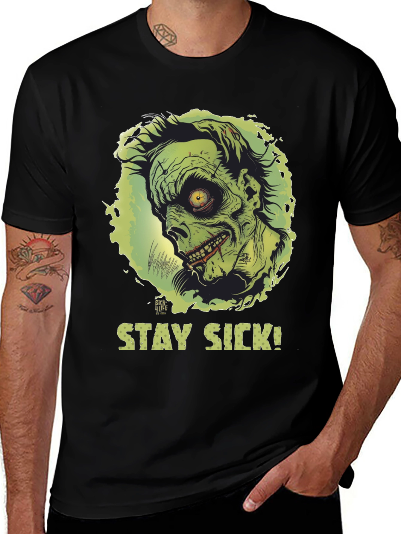Variant 8 of Stay Sick Zombie Graphic T-Shirt