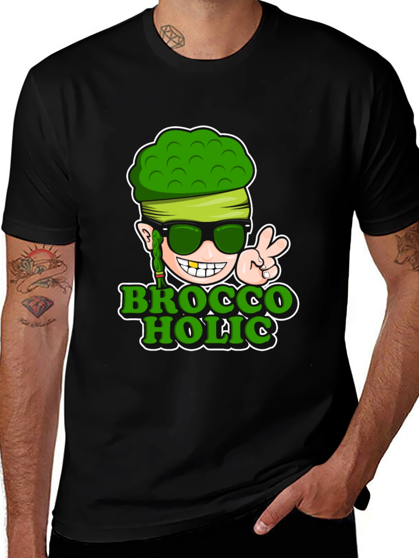 Variant 25 of Broccoholic T-Shirt - Funny Broccoli Lover Tee