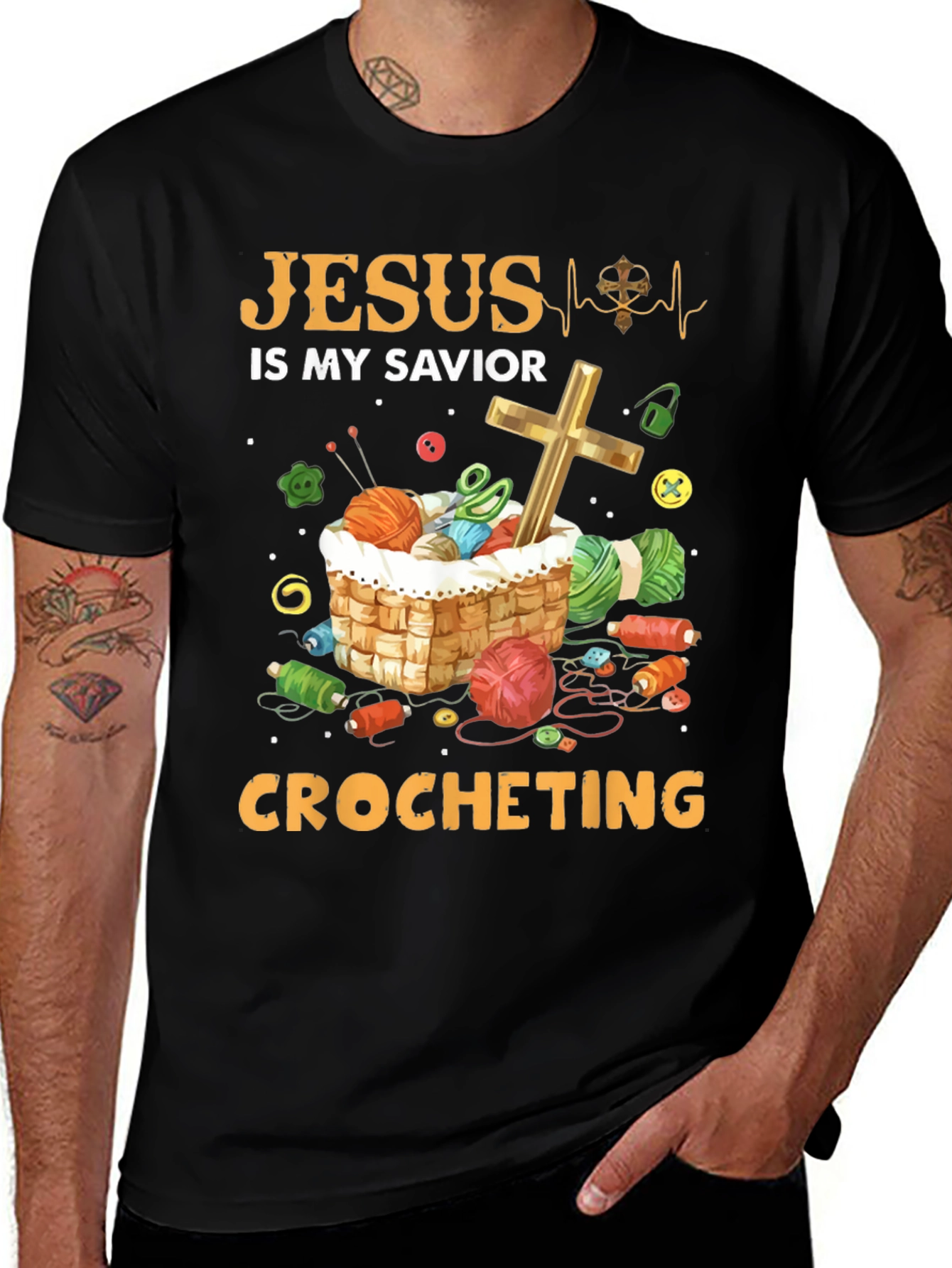 Variant 7 of Jesus Is My Savior Crocheting T-Shirt