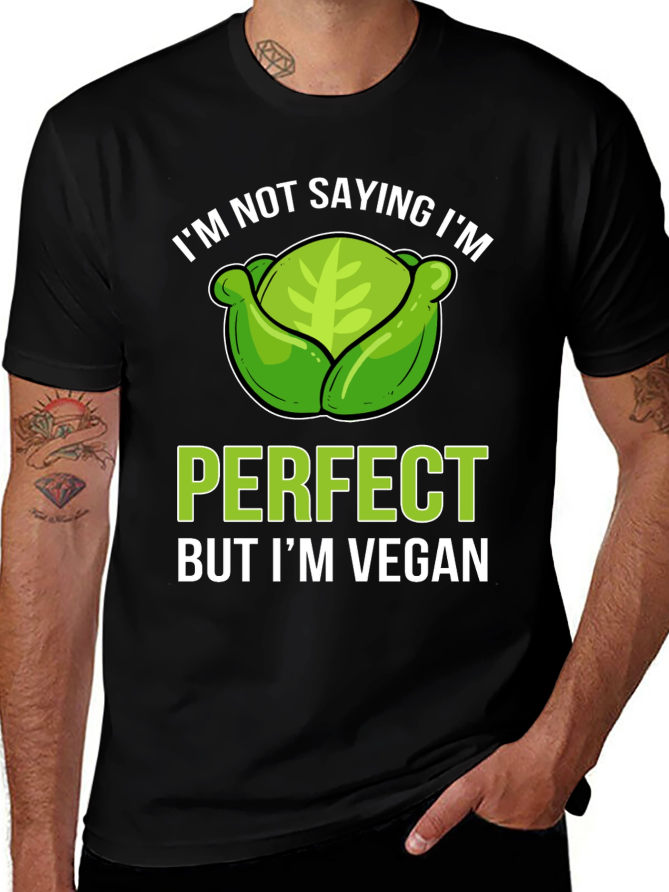 Variant 19 of Vegan Cabbage T-Shirt - Perfect & Proud