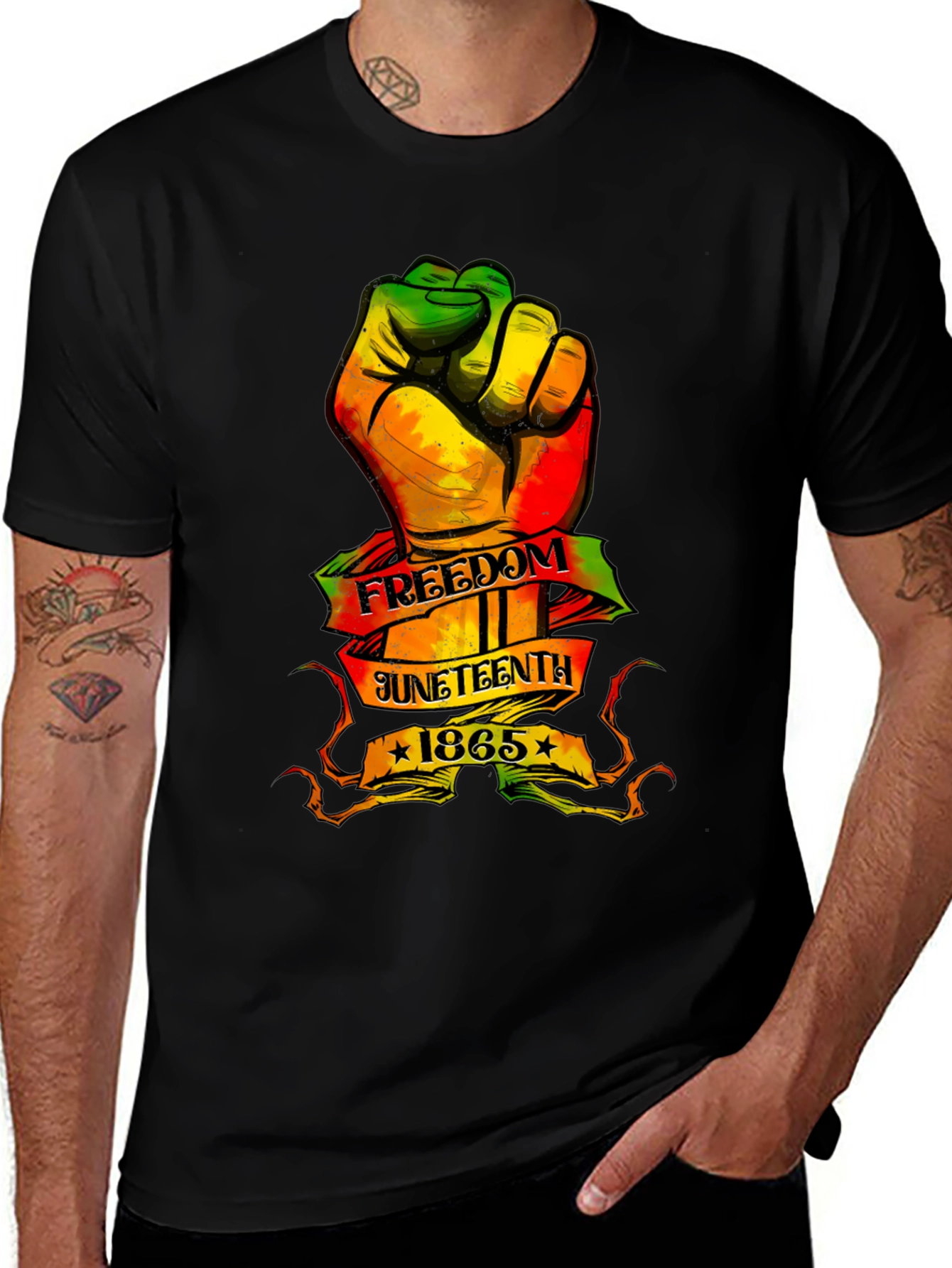 Juneteenth Freedom Fist Graphic T-Shirt