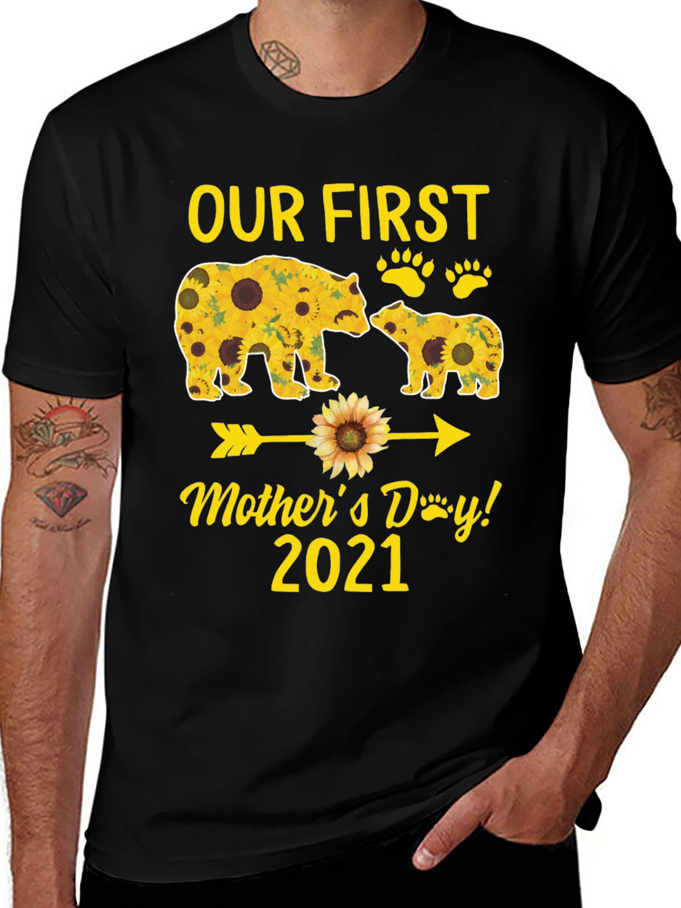 Our First Mother's Day 2021 Bear Sunflower T-Shirt