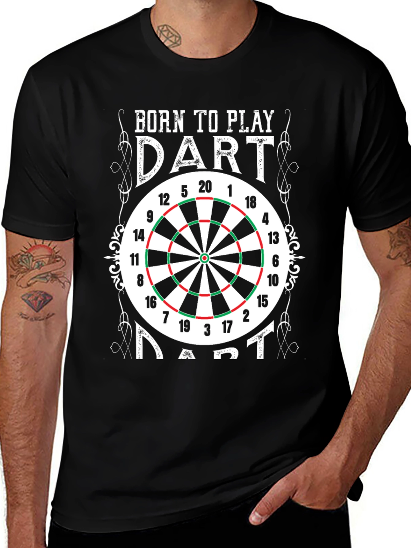 Variant 18 of Born to Play Dart T-Shirt