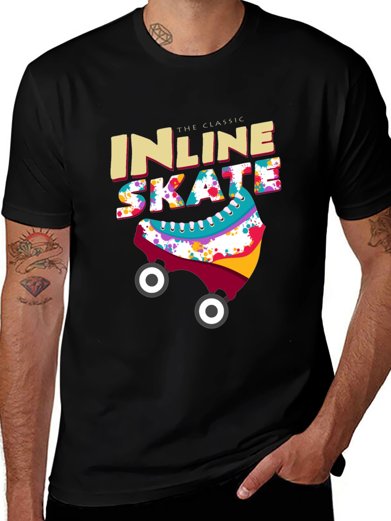 Variant 17 of Classic Inline Skate T-Shirt - Retro Design