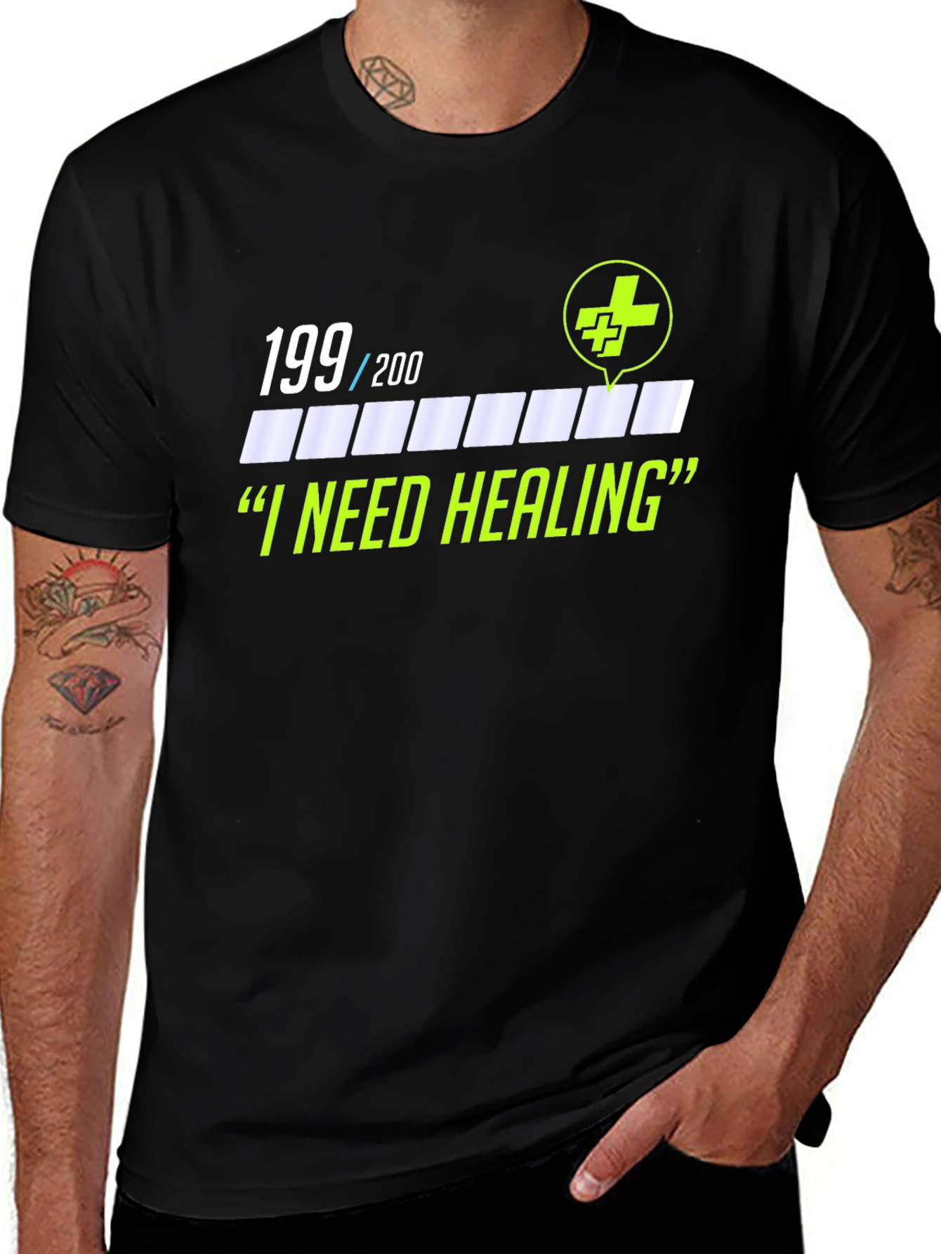 Variant 2 of I Need Healing Gamer T-Shirt - Overwatch Inspired