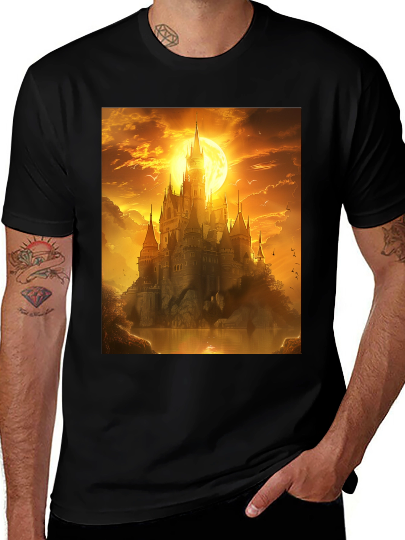 Variant 14 of Majestic Castle Graphic T-Shirt