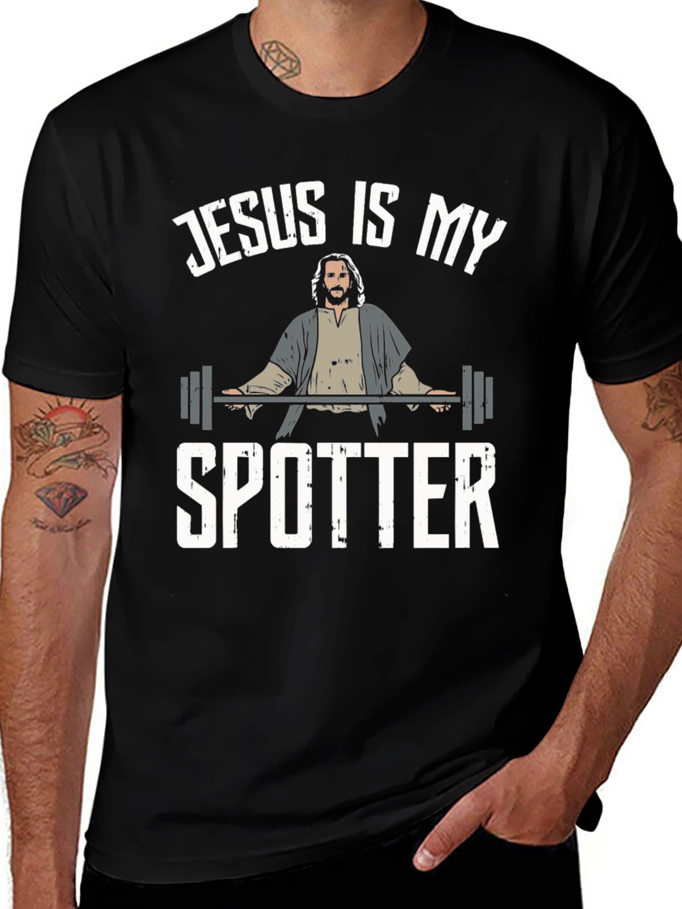 Variant 10 of Jesus is My Spotter Graphic T-Shirt