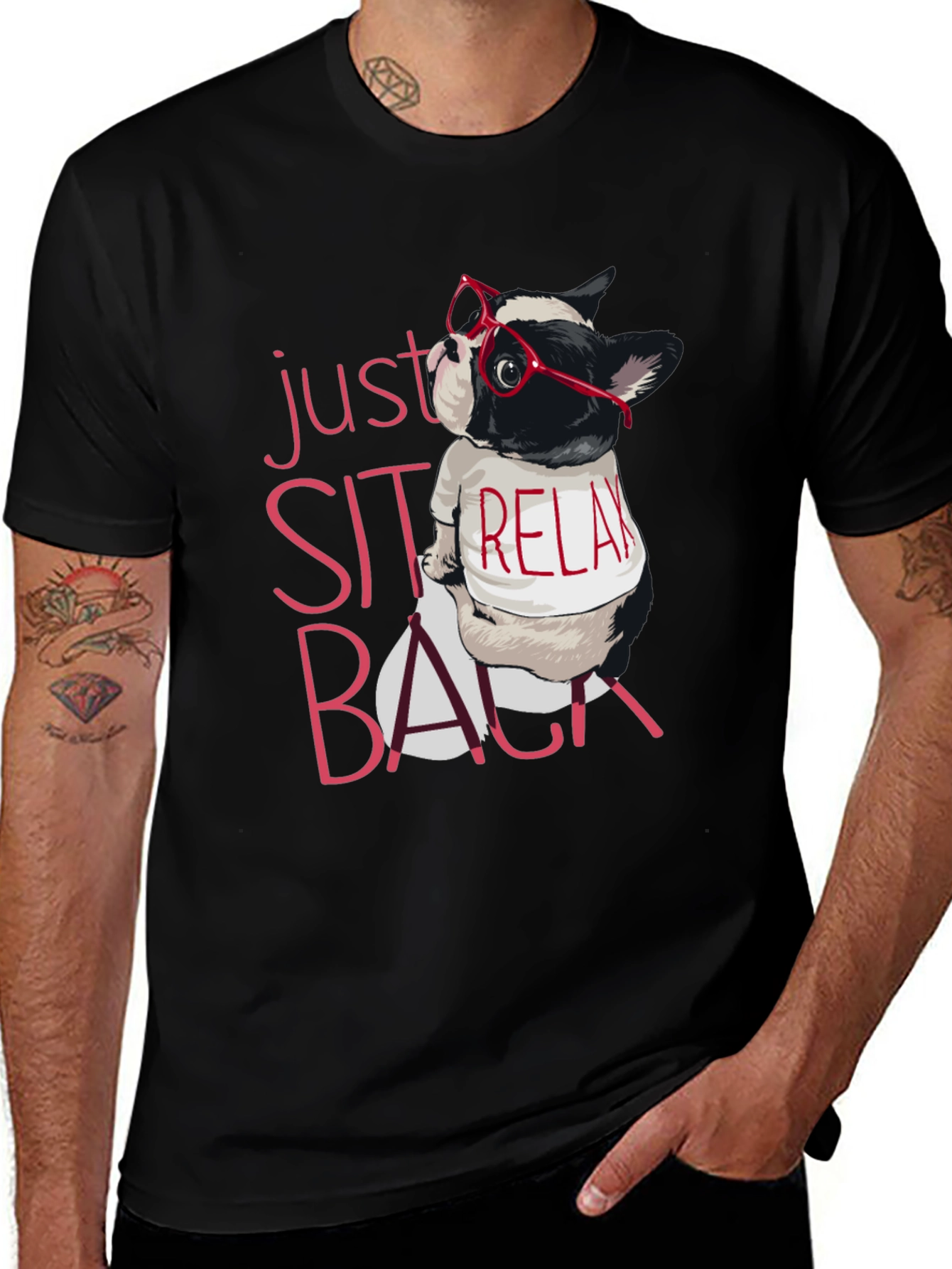 Variant 2 of Just Sit Back Relax Dog Graphic T-Shirt