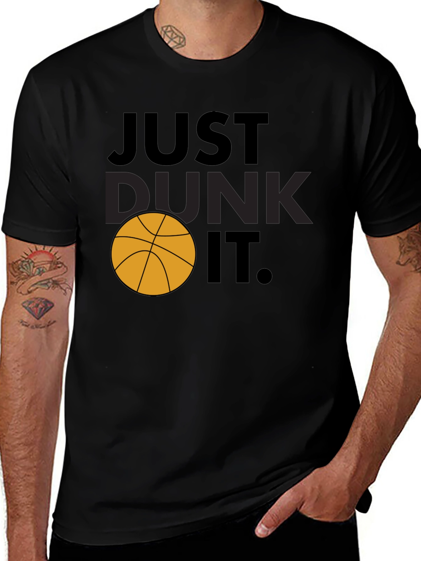 Just Dunk It T-Shirt: Basketball Graphic Tee