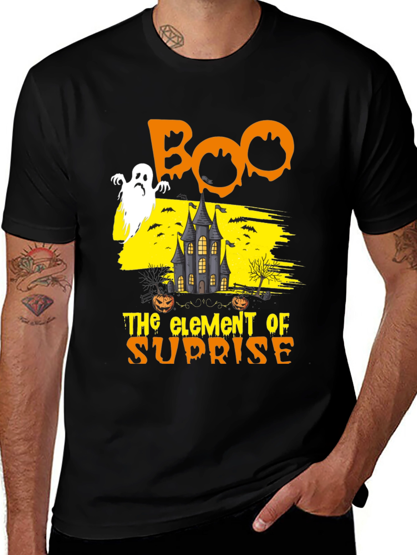 Boo Element of Surprise Halloween Graphic Tee