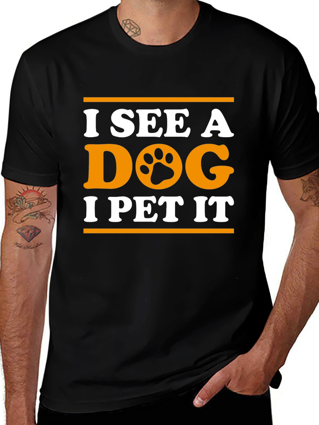 Variant 19 of I See A Dog I Pet It T-Shirt - Fun Dog Lover Tee
