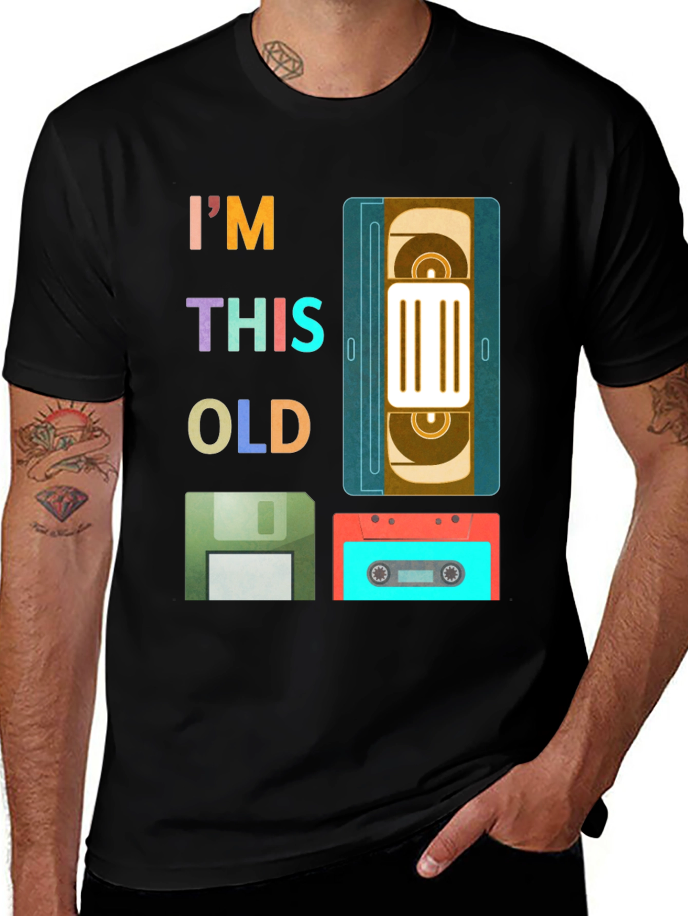 Variant 8 of I'm This Old T-Shirt Vintage Media Throwback Tee