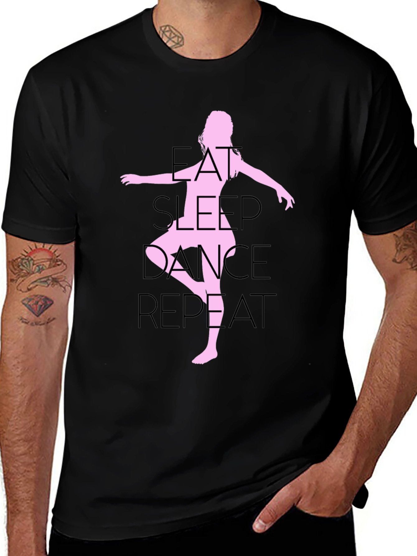Variant 28 of Eat Sleep Dance Repeat Black T-Shirt