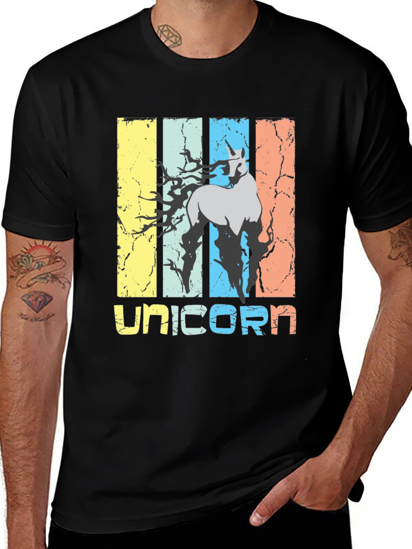 Variant 14 of Retro Unicorn Graphic T-Shirt - Vintage Style Tee