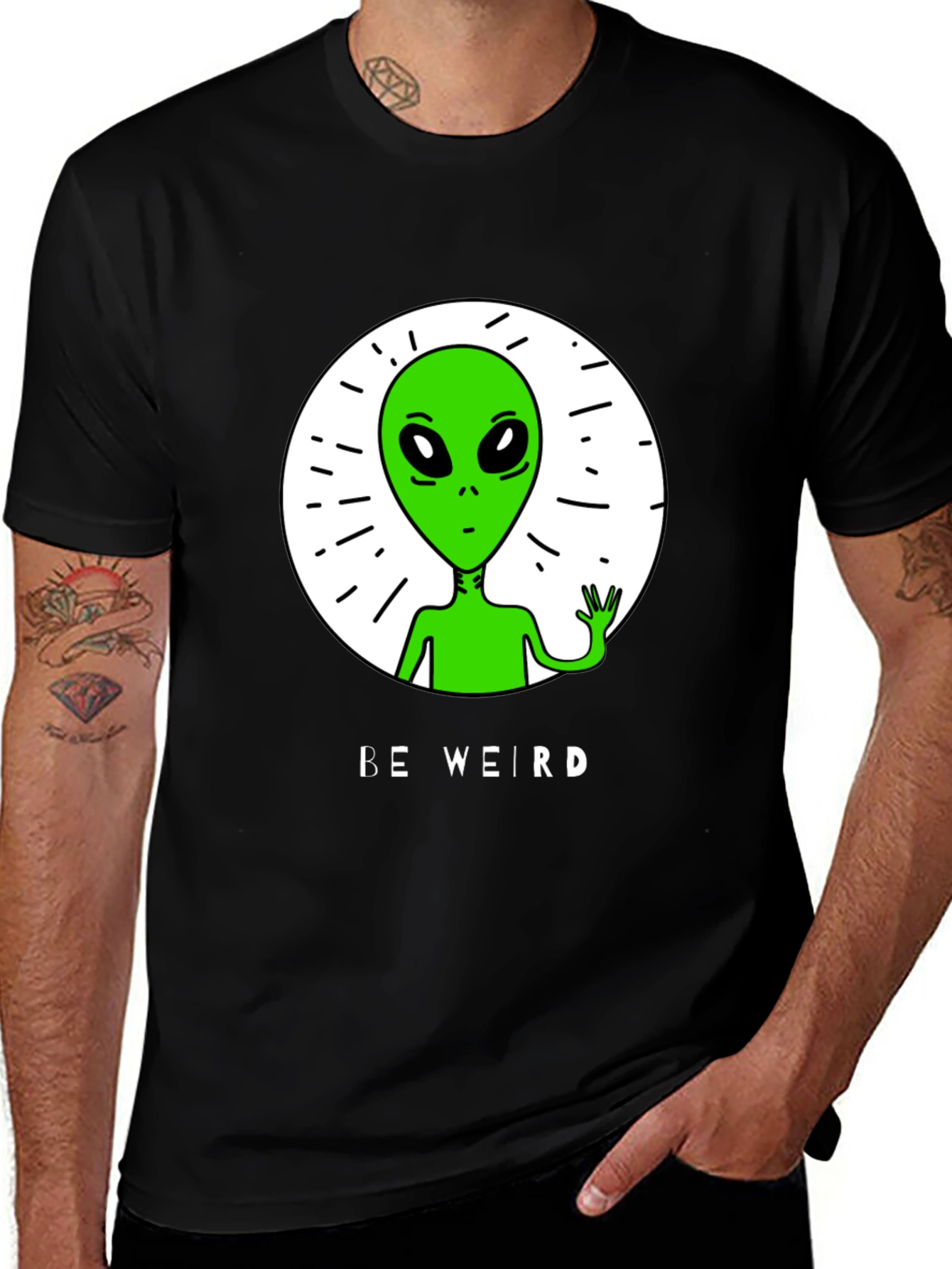 Variant 27 of Be Weird Alien Graphic T-Shirt