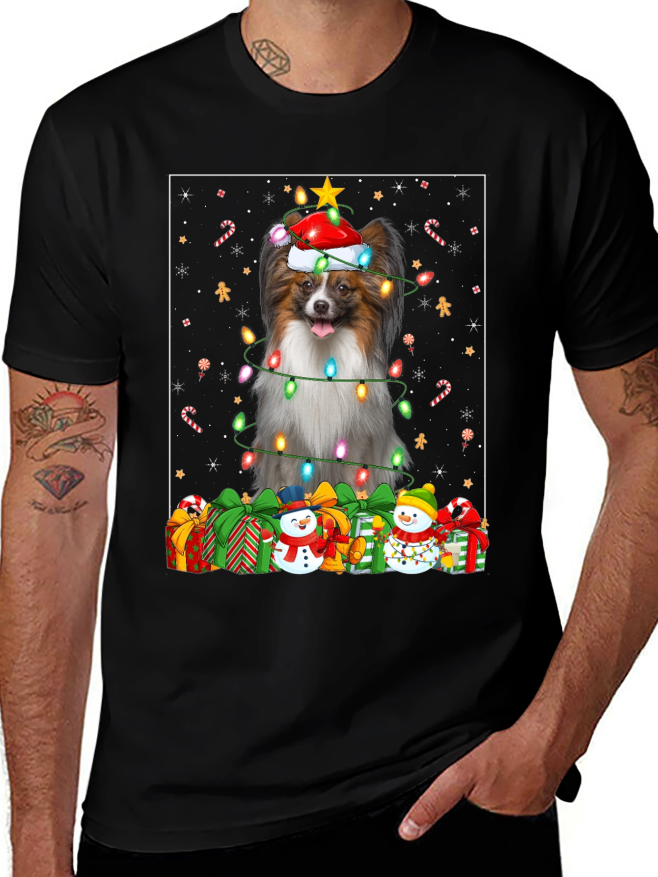 Christmas Dog T-Shirt Holiday Tee