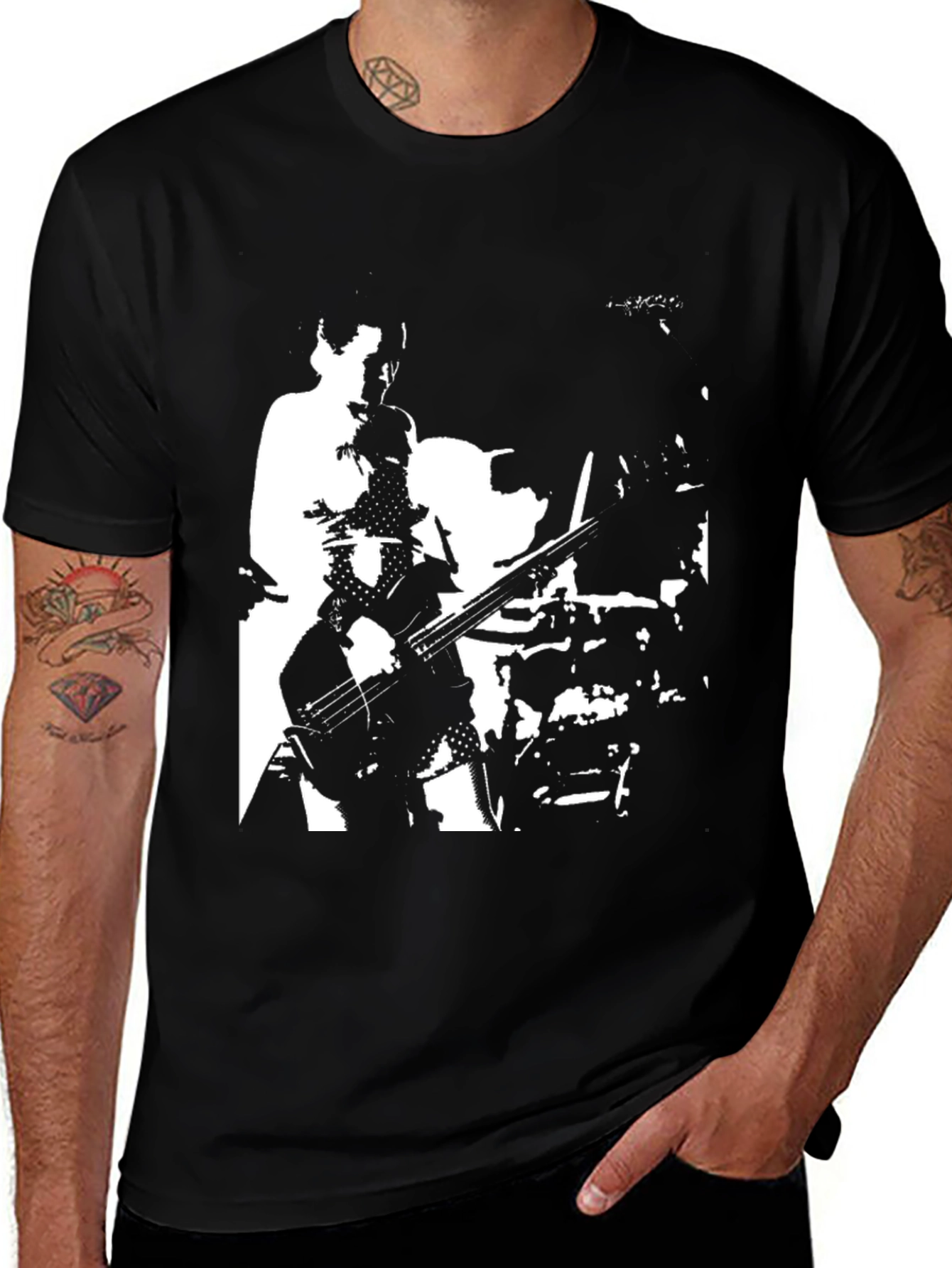 Variant 10 of Black Graphic Tee - Band Performance