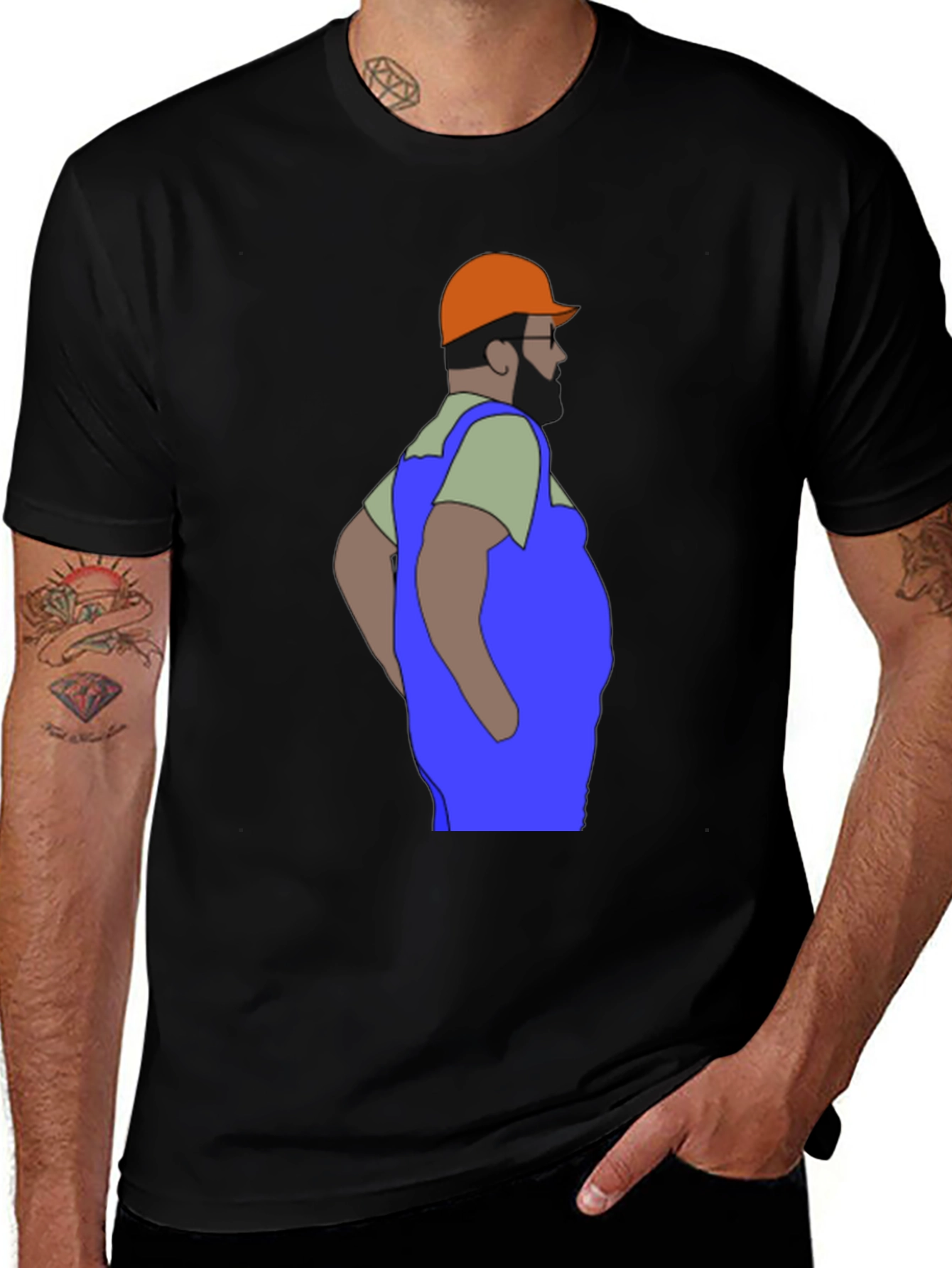 Variant 17 of Cartoon Plumber Graphic T-Shirt