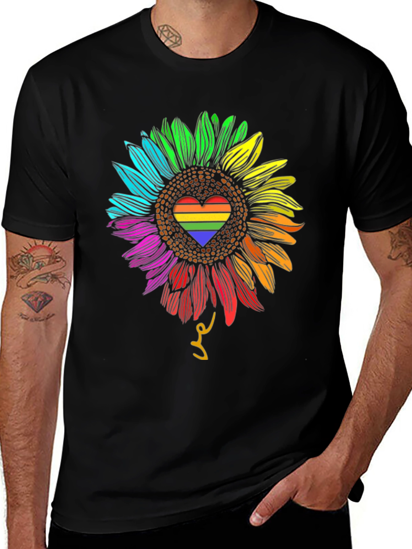 Variant 12 of Rainbow Sunflower Pride T-Shirt