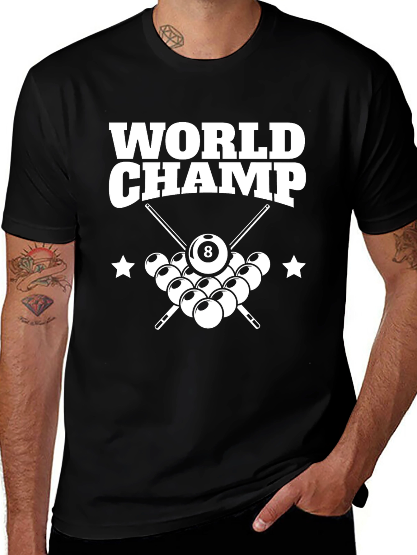 Variant 16 of World Champ Billiards Graphic T-Shirt