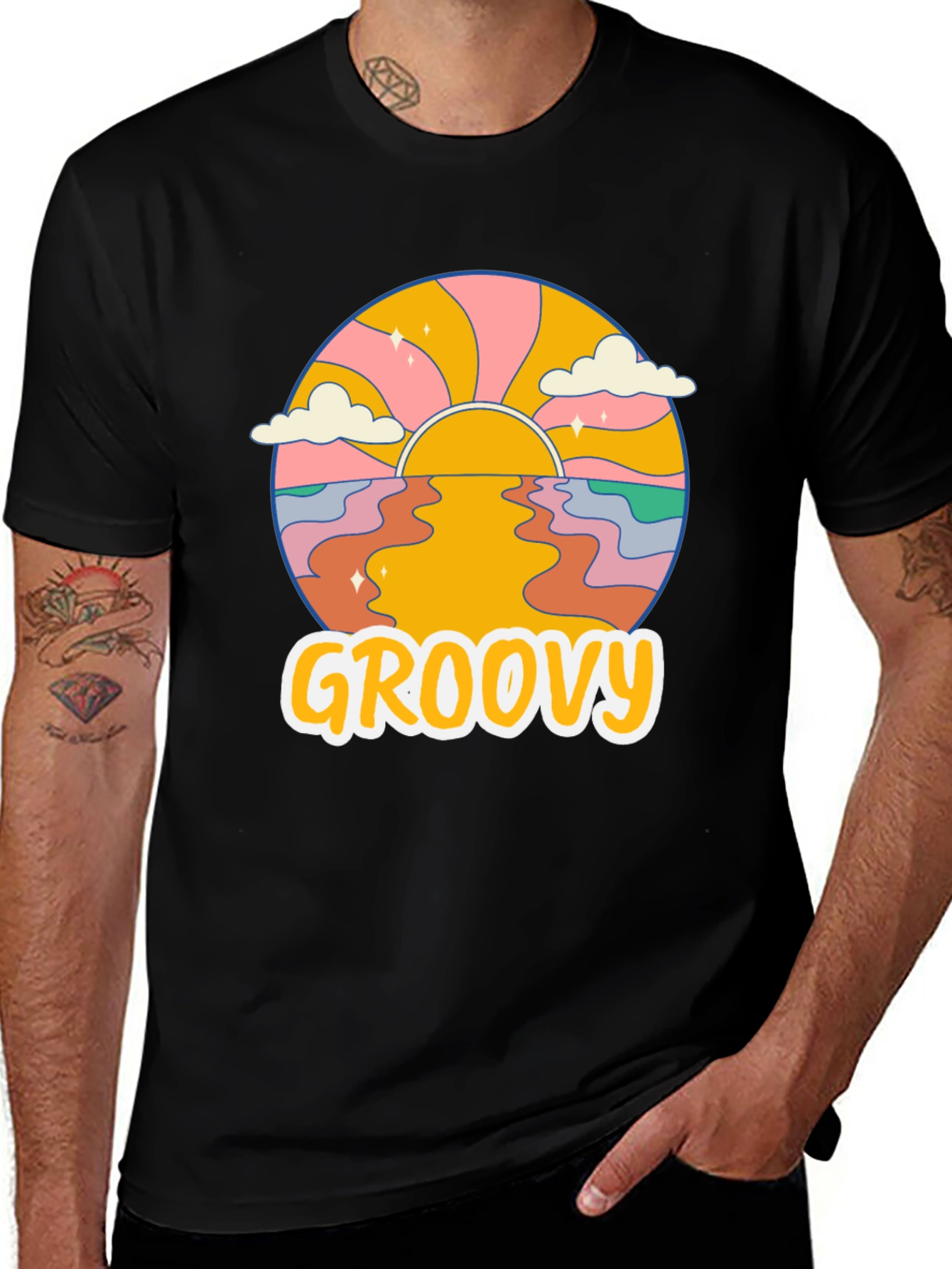 Groovy Retro Sunset Graphic Tee