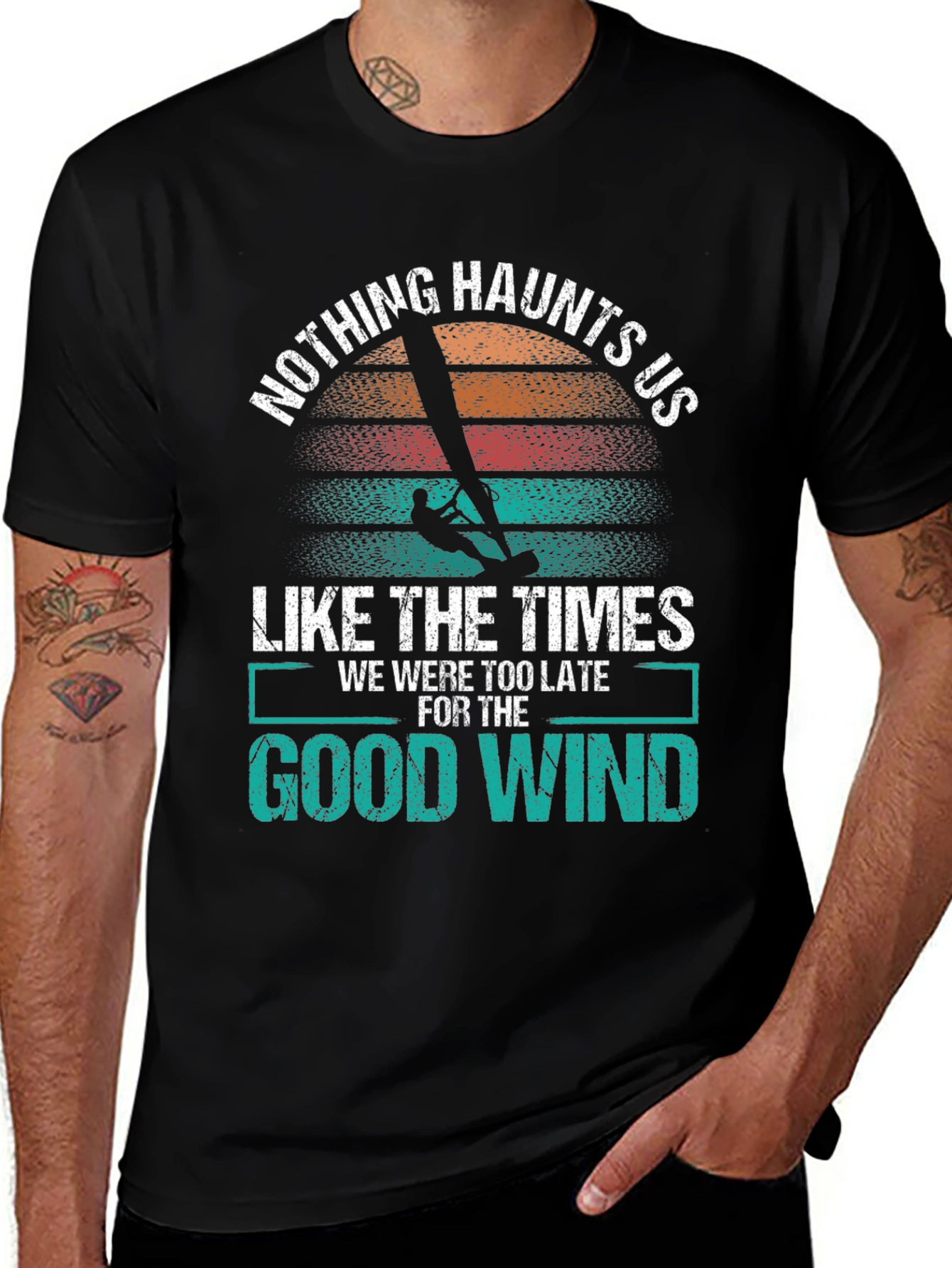 Variant 27 of Nothing Haunts Us Windsurfing T-Shirt
