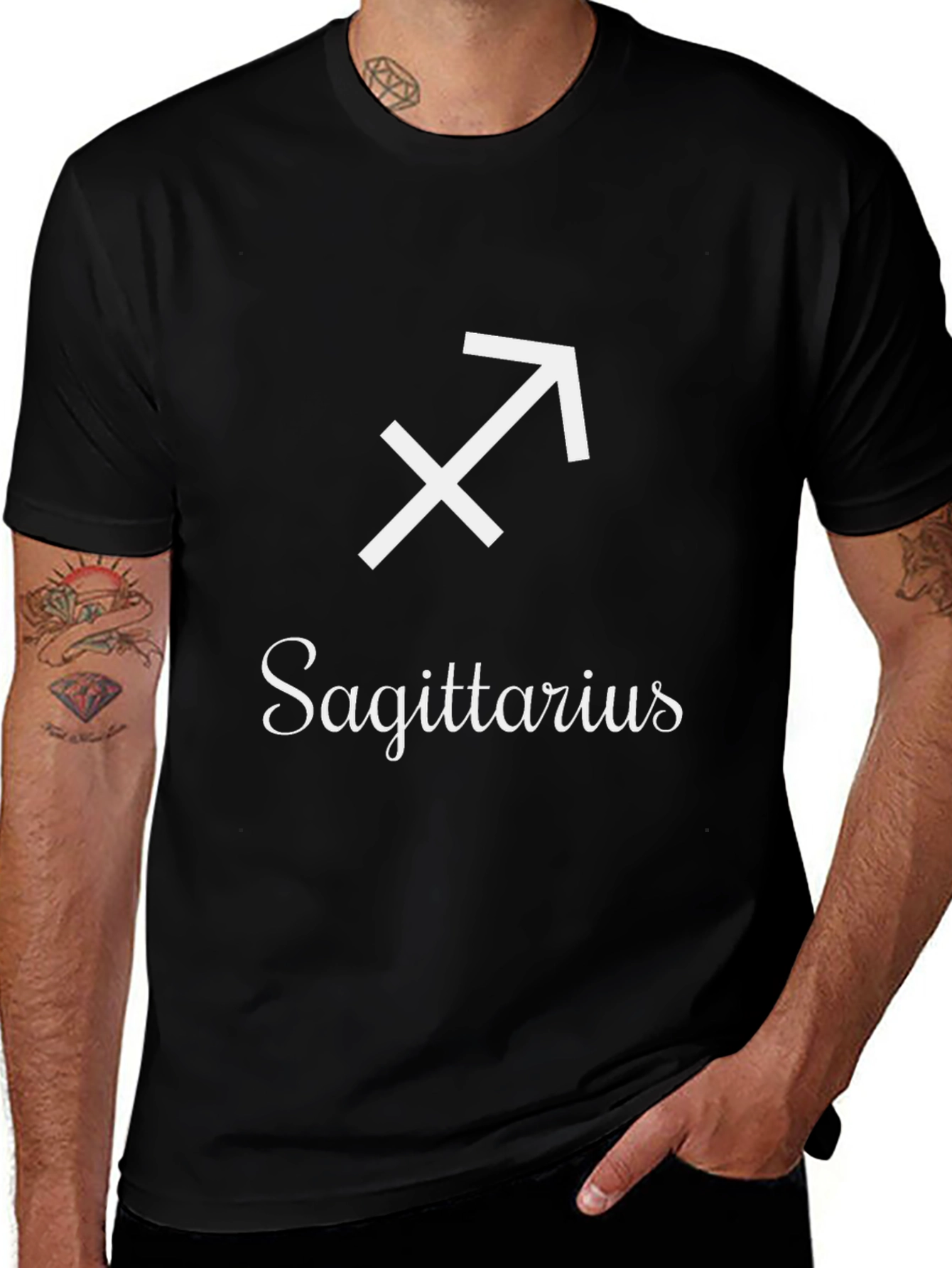 Variant 24 of Sagittarius Zodiac Sign Black T-Shirt