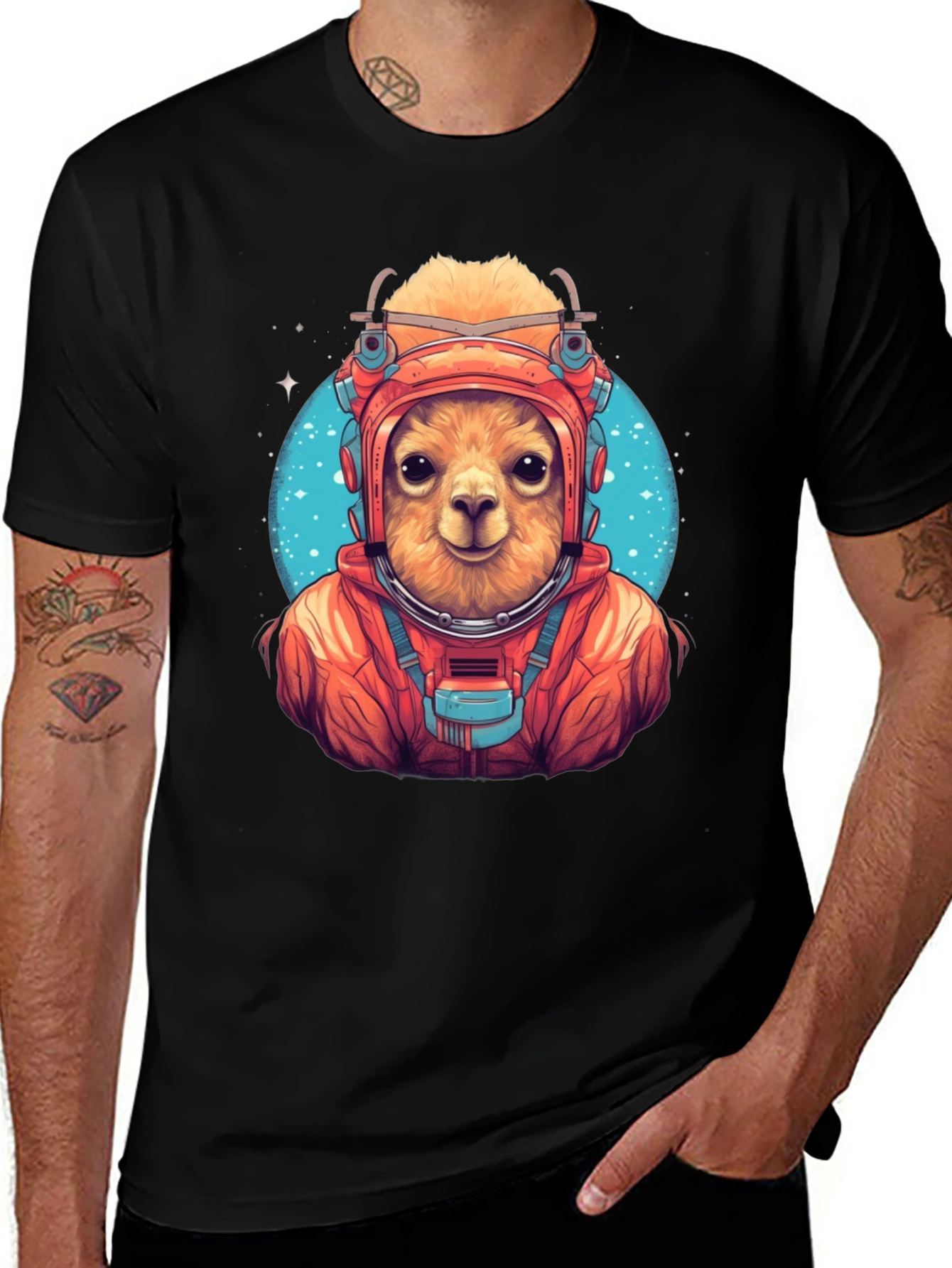 Variant 20 of Llama Astronaut Graphic T-Shirt