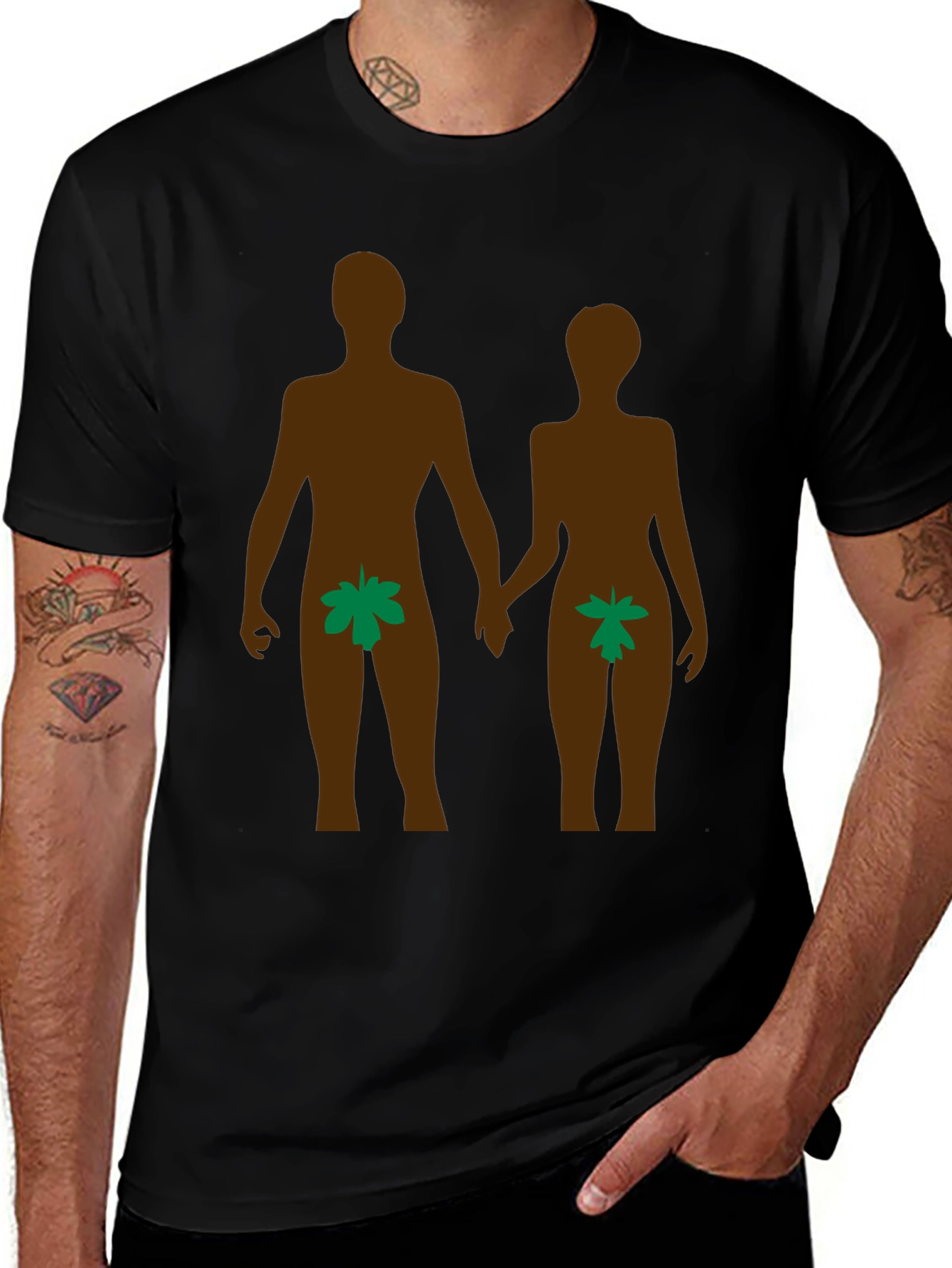 Adam & Eve T-Shirt: Leafy Humor